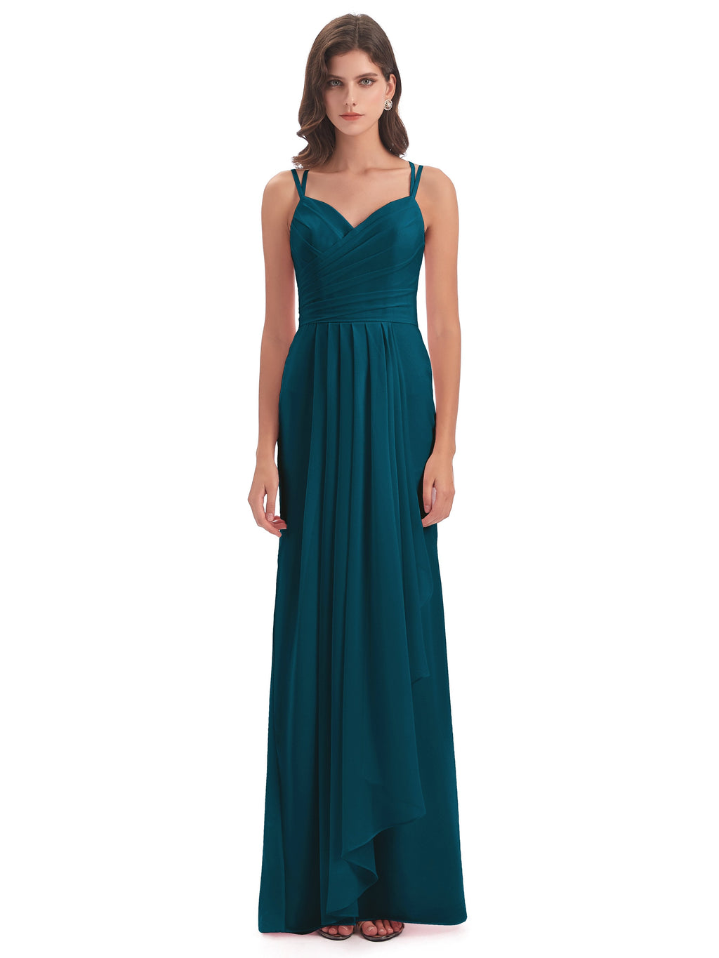 Aryanna Hourglass Spaghetti Straps Chiffon Bridesmaid Dresses