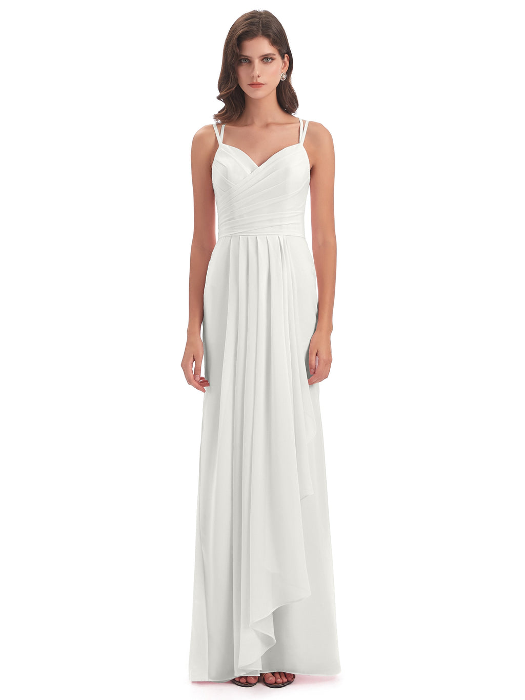 Aryanna Hourglass Spaghetti Straps Chiffon Bridesmaid Dresses