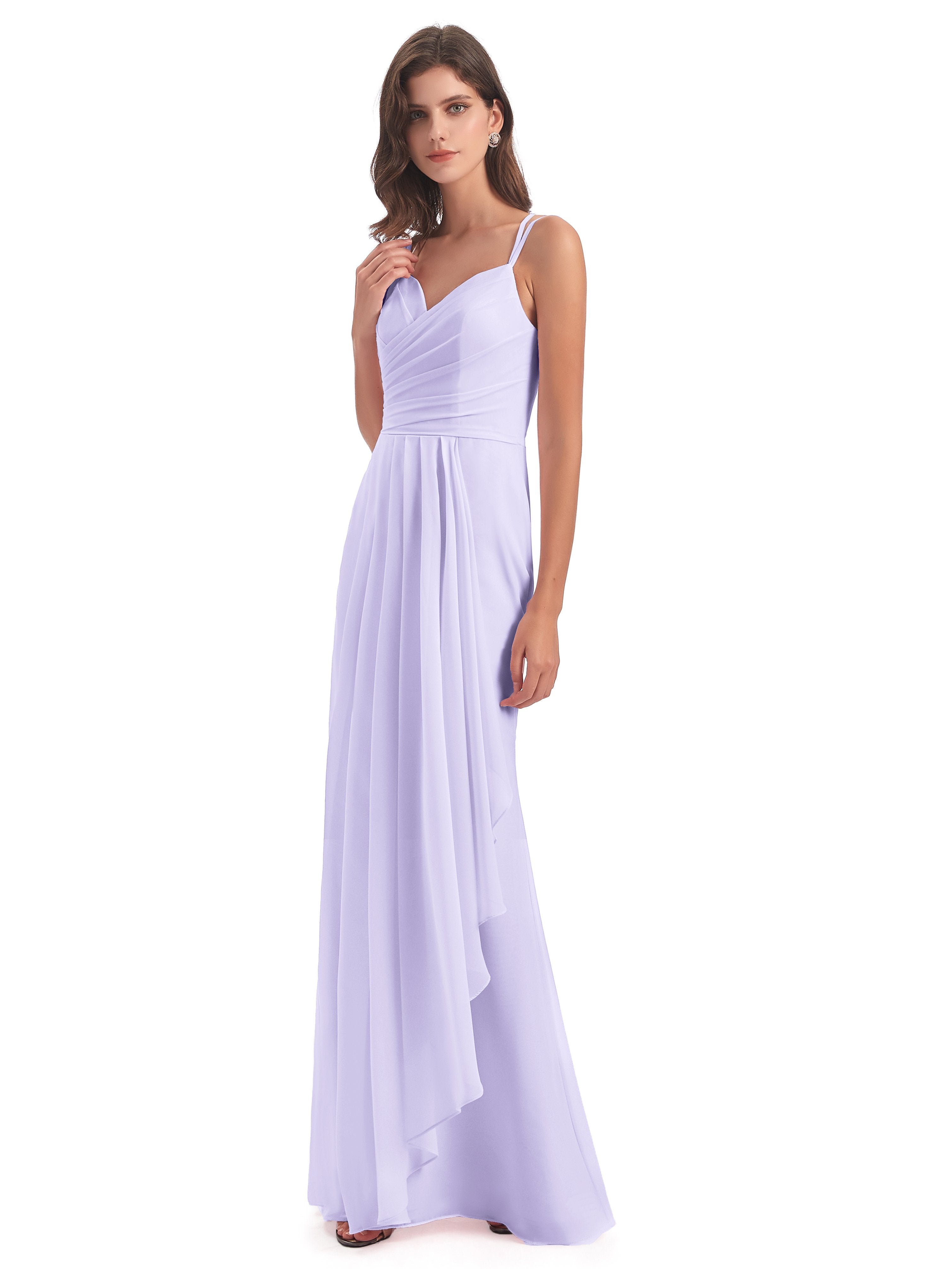 Aryanna Hourglass Spaghetti Straps Chiffon Bridesmaid Dresses