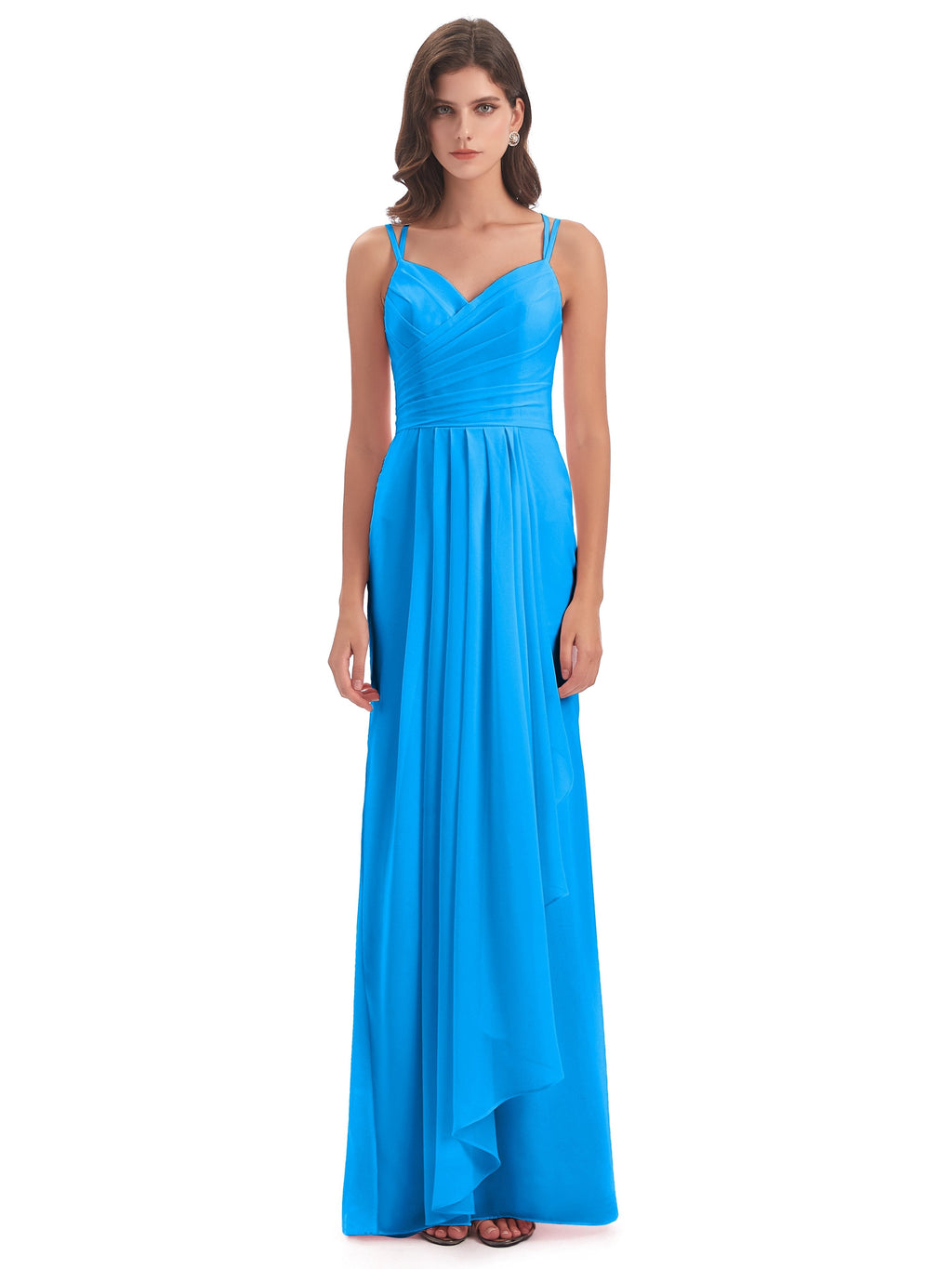 Aryanna Hourglass Spaghetti Straps Chiffon Bridesmaid Dresses