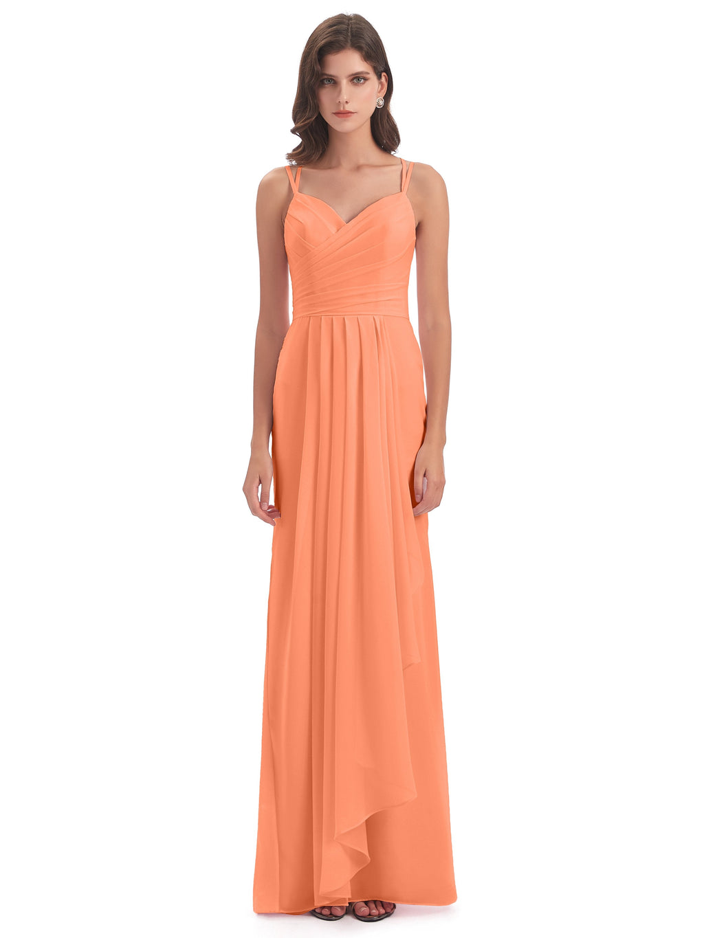 Aryanna Hourglass Spaghetti Straps Chiffon Bridesmaid Dresses