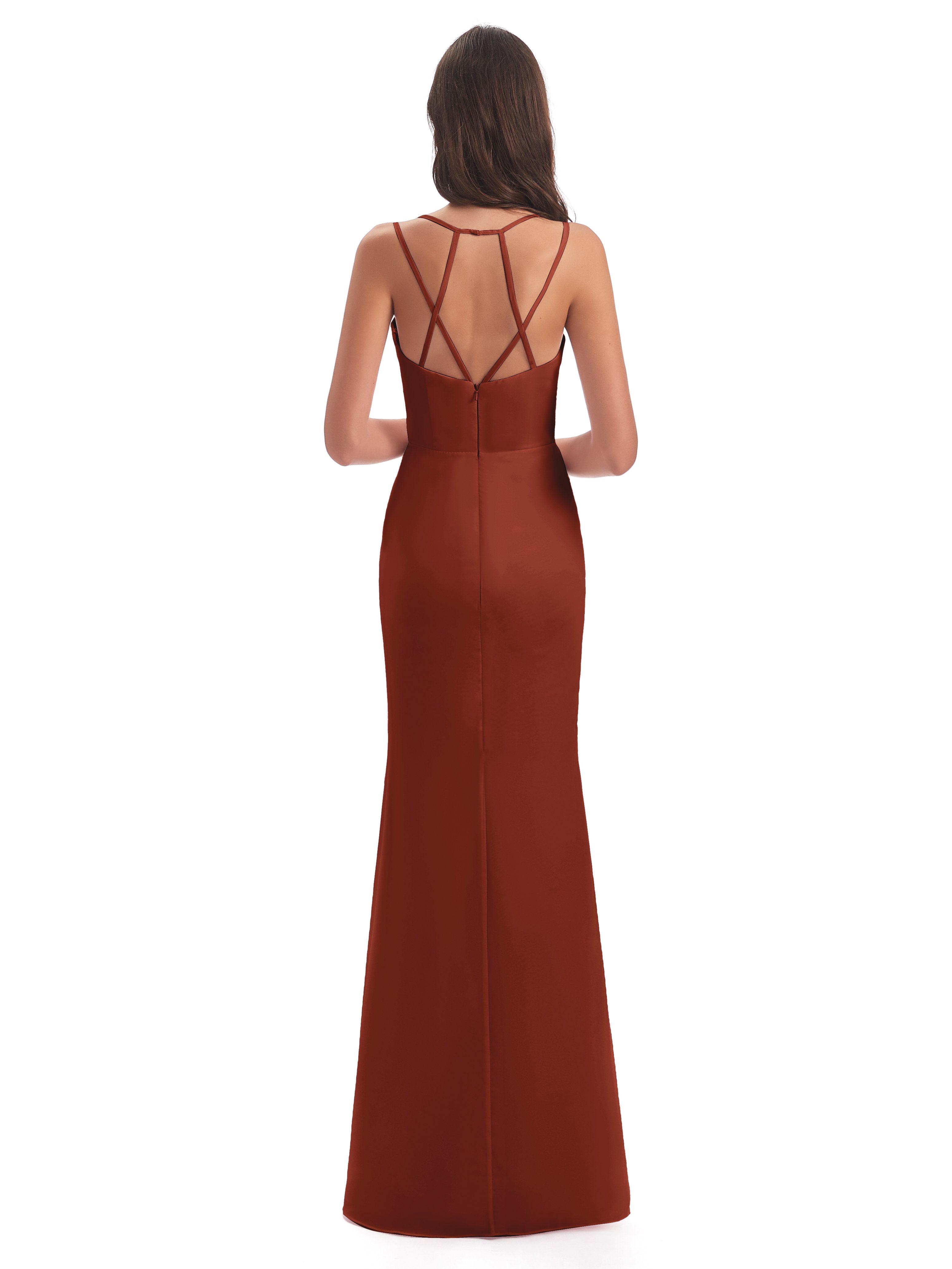Aryanna Hourglass Spaghetti Straps Chiffon Bridesmaid Dresses