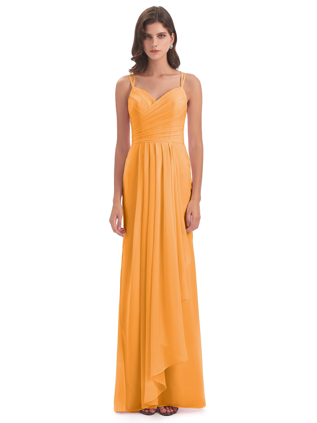 Aryanna Hourglass Spaghetti Straps Chiffon Bridesmaid Dresses