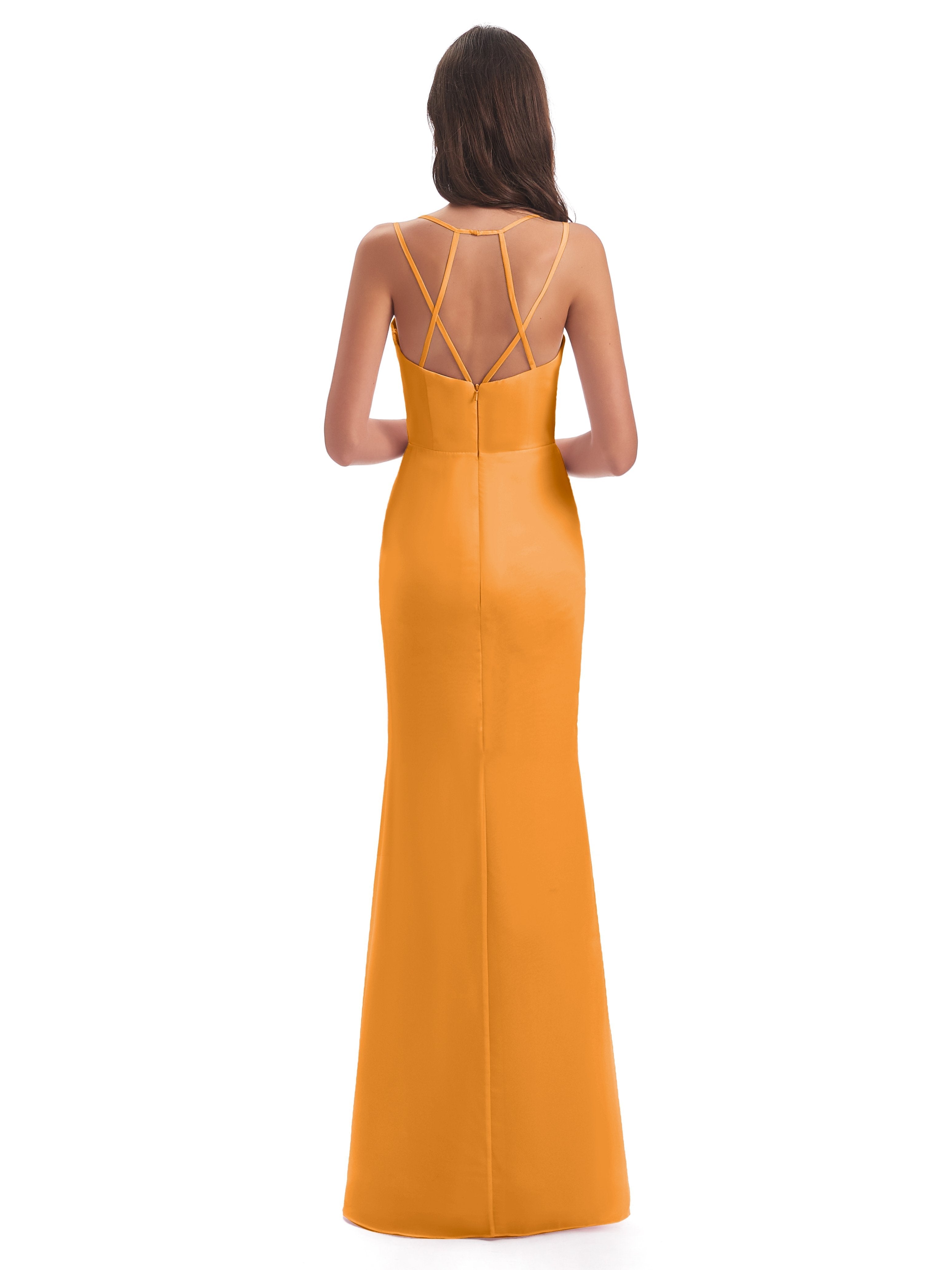 Aryanna Hourglass Spaghetti Straps Chiffon Bridesmaid Dresses