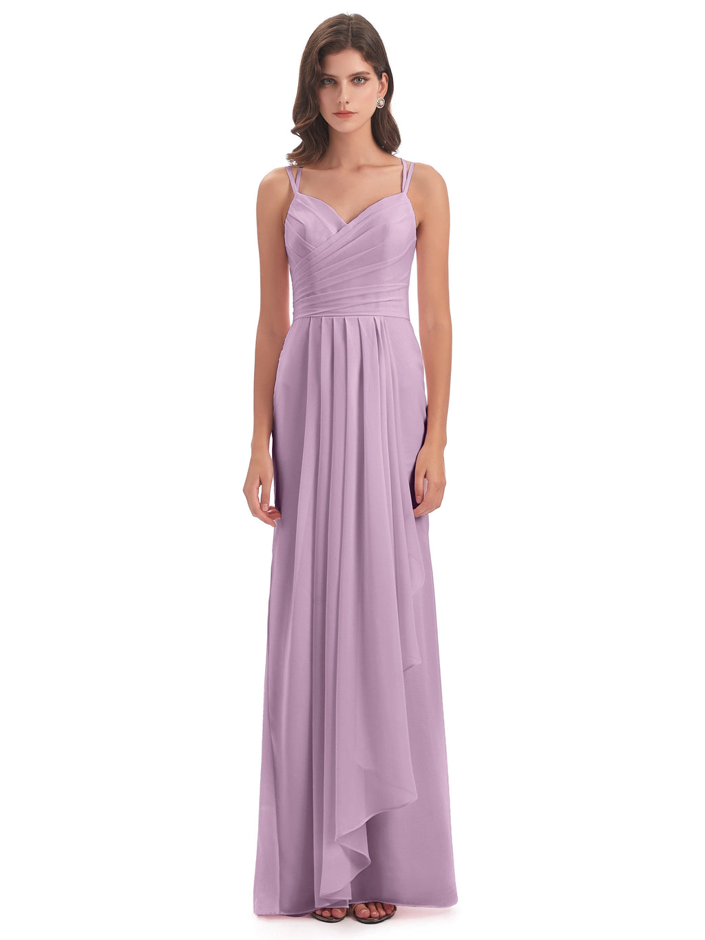 Aryanna Hourglass Spaghetti Straps Chiffon Bridesmaid Dresses
