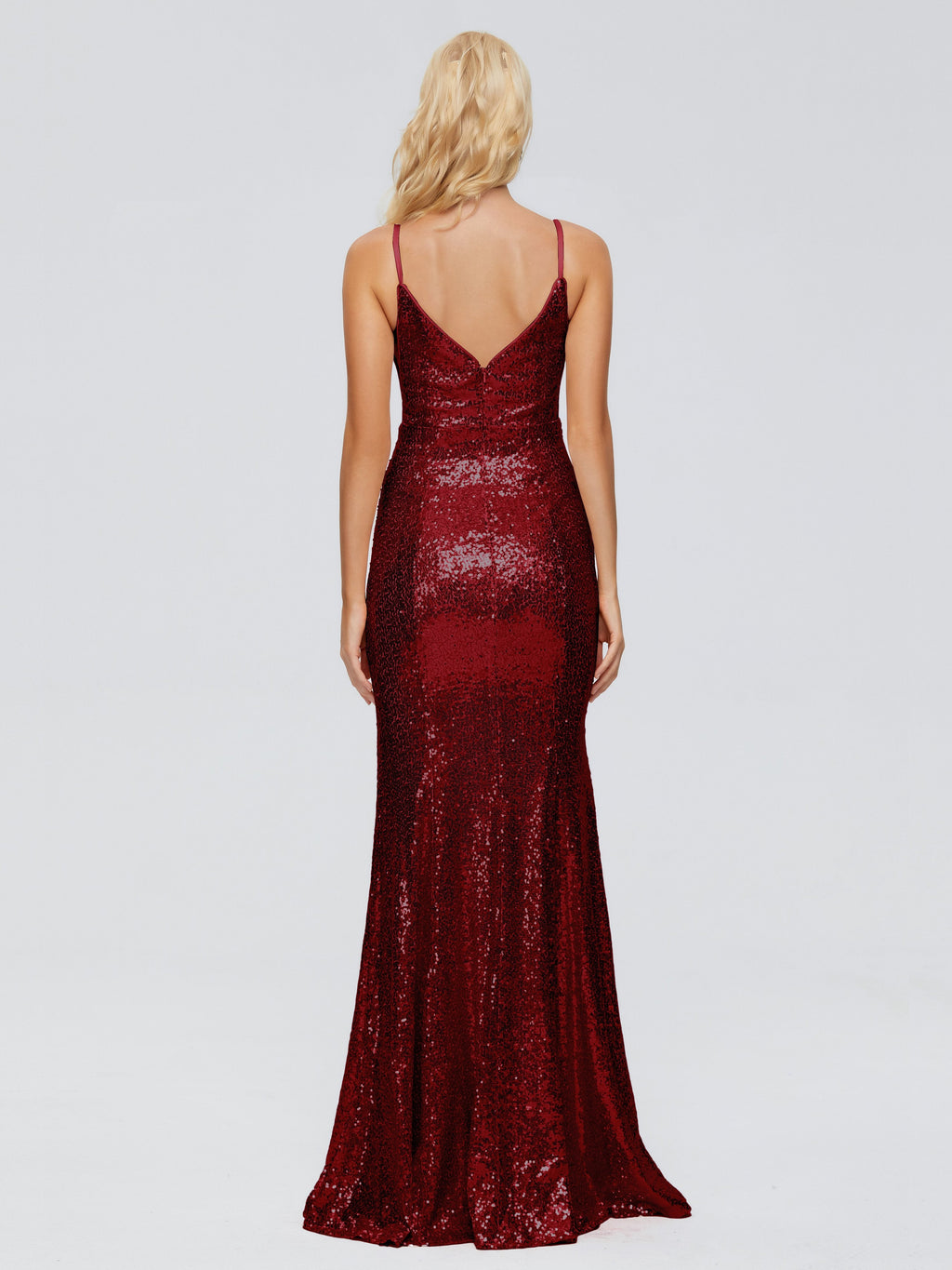 Athena Spaghetti Straps Sequins Bridesmaid Dress