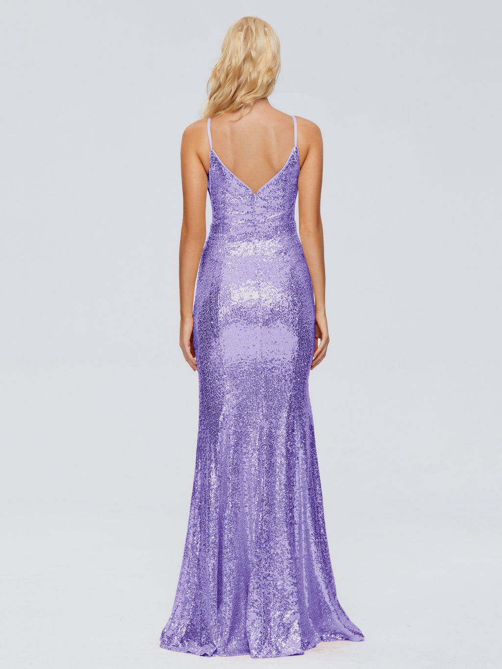 Athena Spaghetti Straps Sequins Bridesmaid Dress