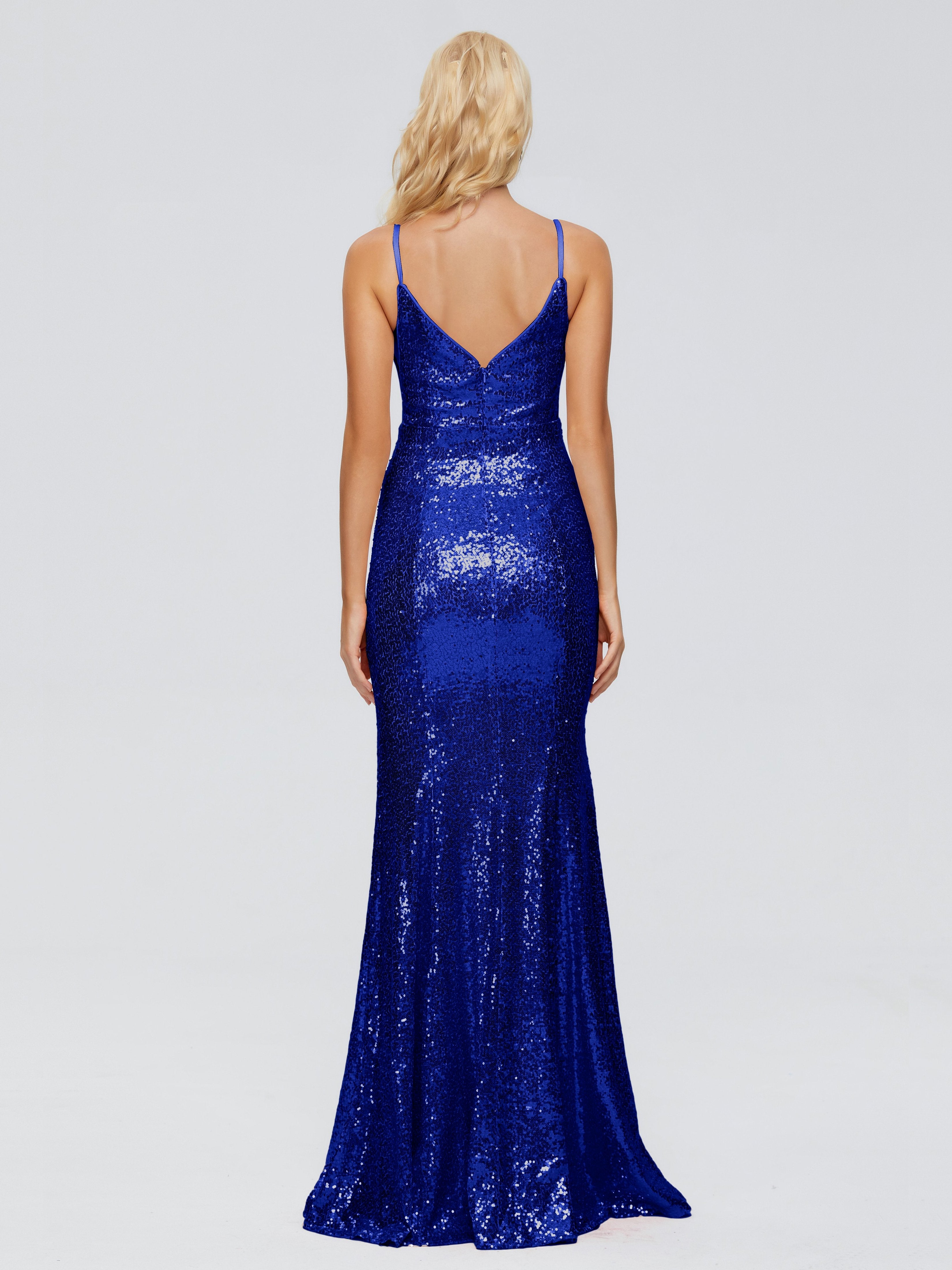 Athena Spaghetti Straps Sequins Bridesmaid Dress