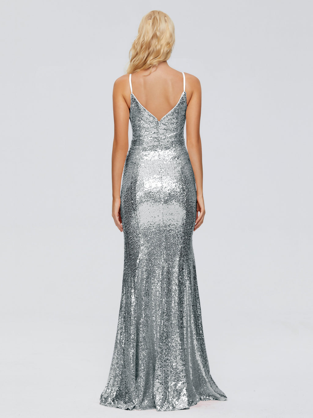 Athena Spaghetti Straps Sequins Bridesmaid Dress