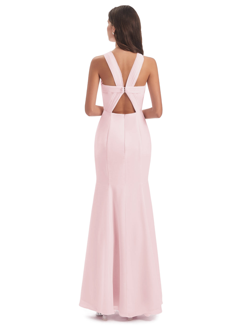 Aubrey Hourglass Halter Chiffon Bridesmaid Dresses