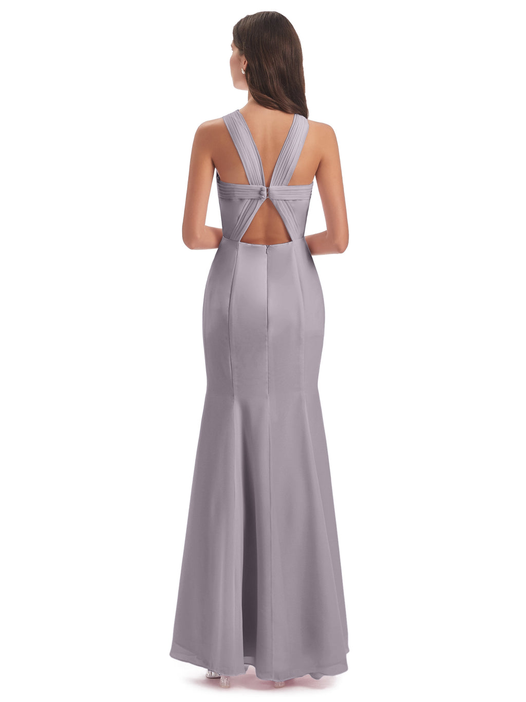 Aubrey Hourglass Halter Chiffon Bridesmaid Dresses