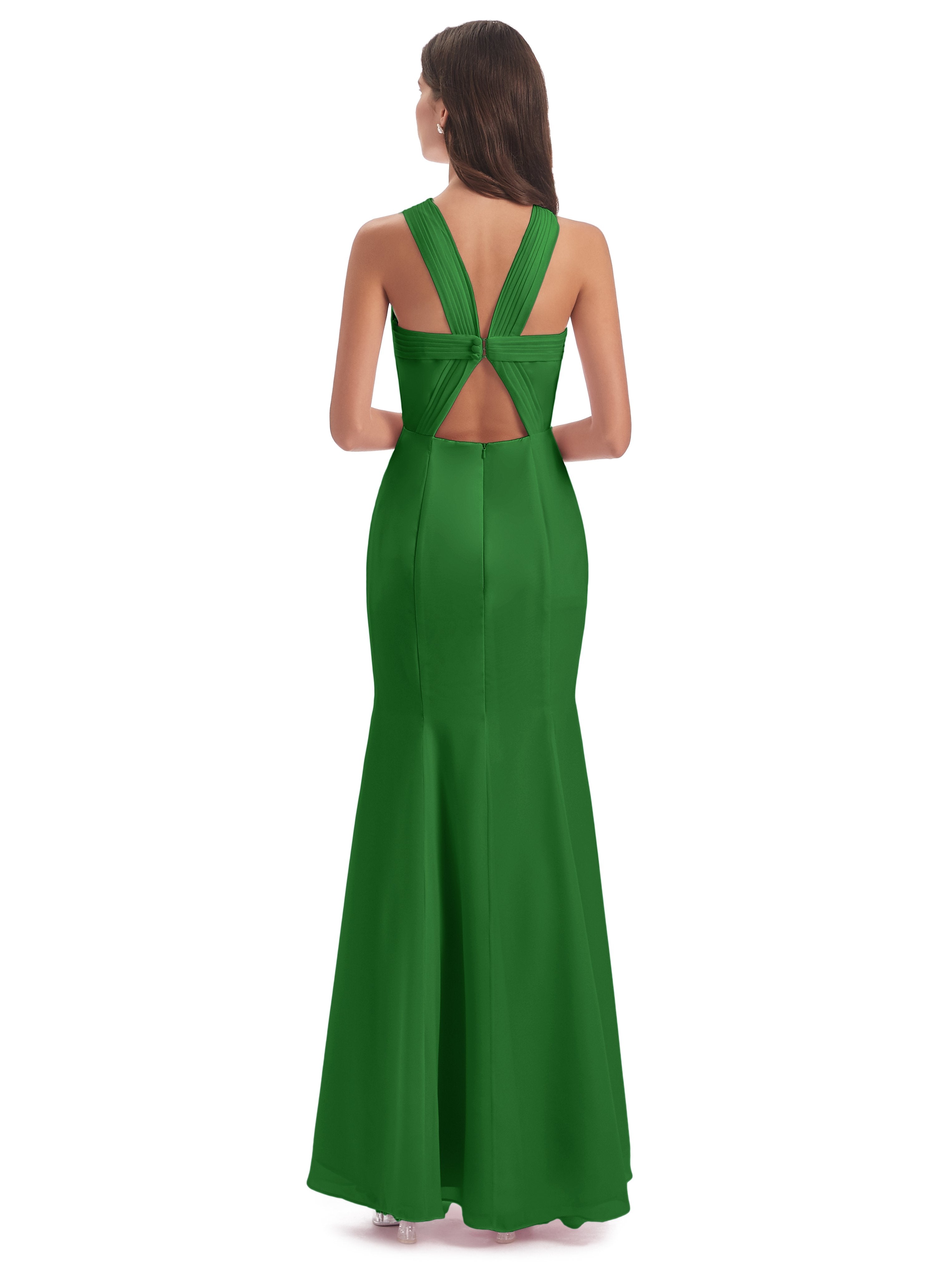 Aubrey Hourglass Halter Chiffon Bridesmaid Dresses