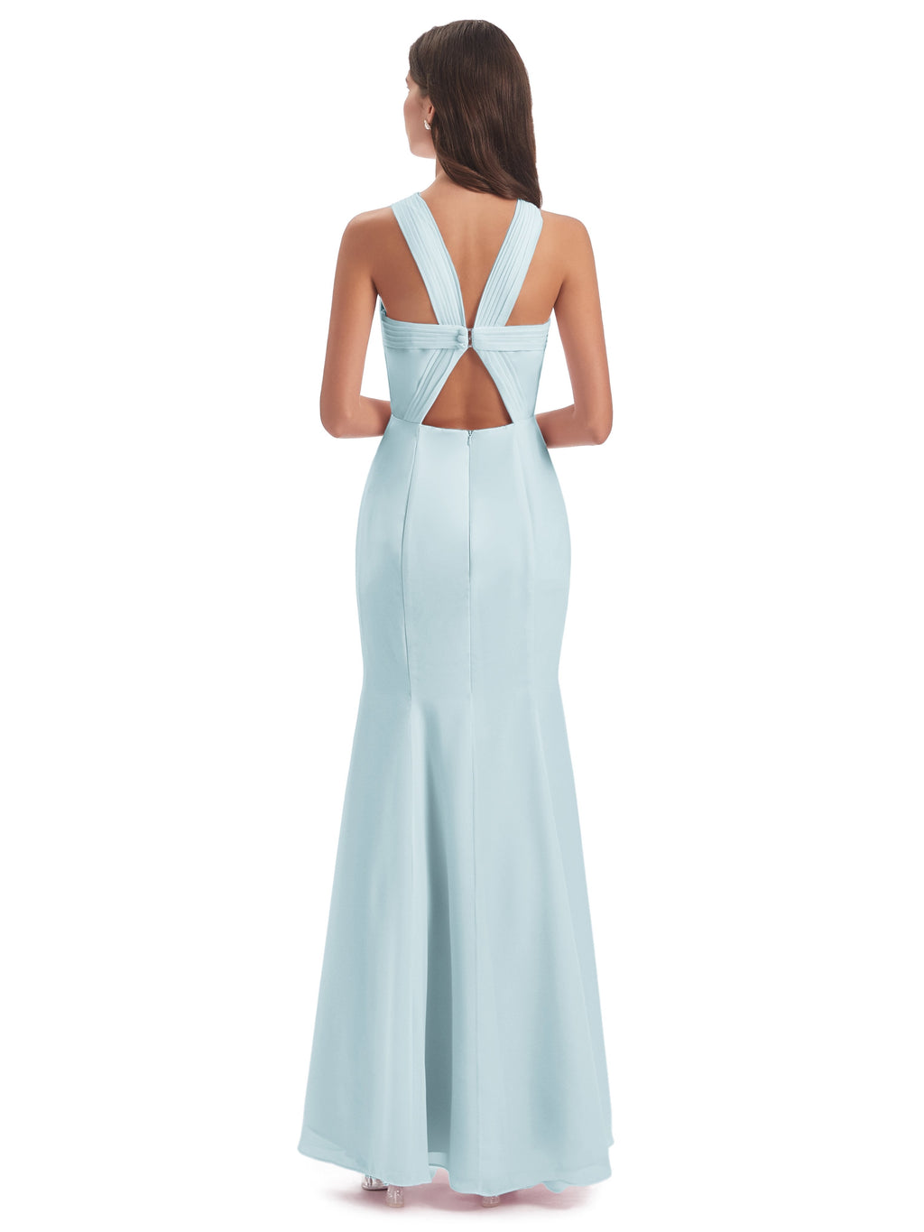 Aubrey Hourglass Halter Chiffon Bridesmaid Dresses