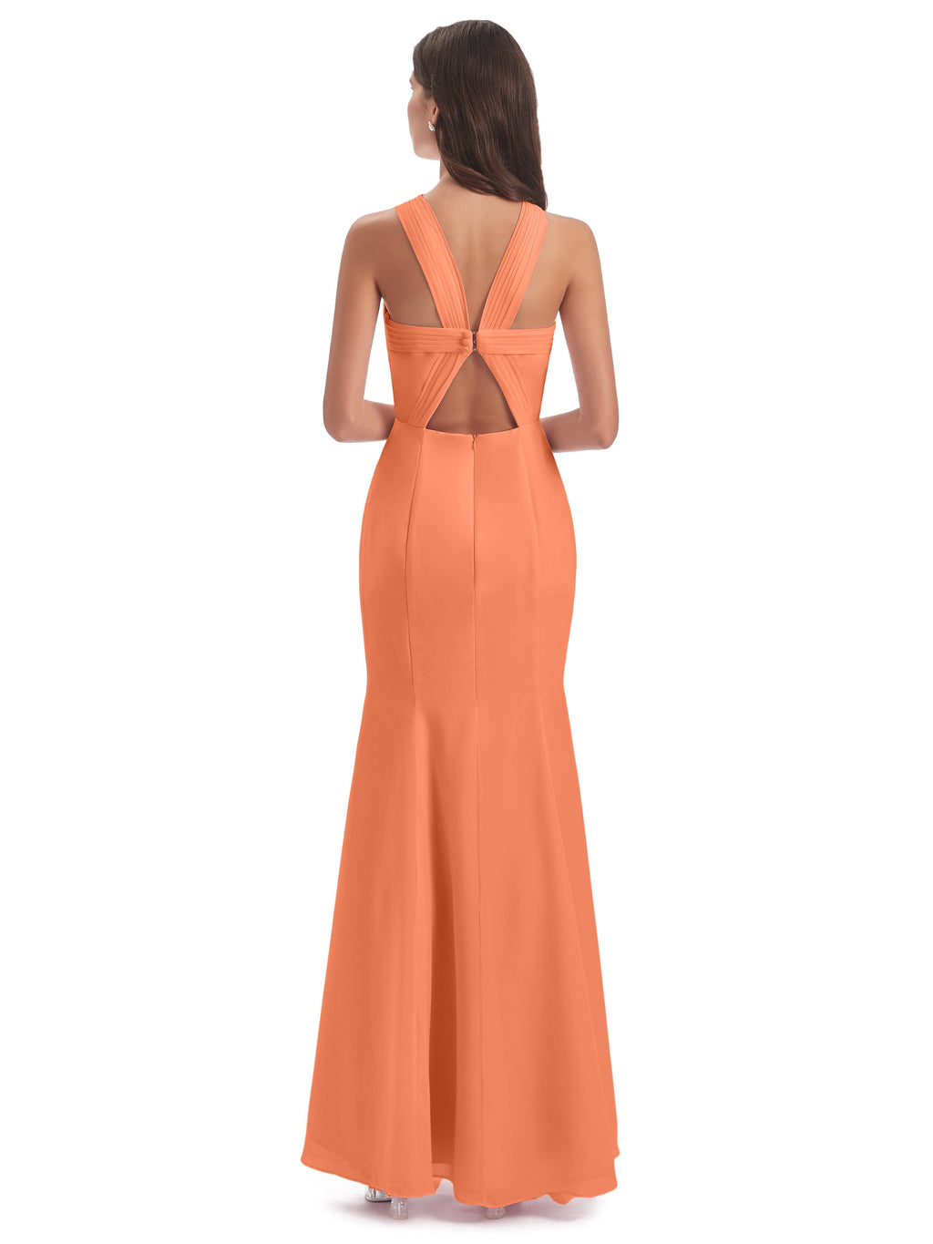 Aubrey Hourglass Halter Chiffon Bridesmaid Dresses