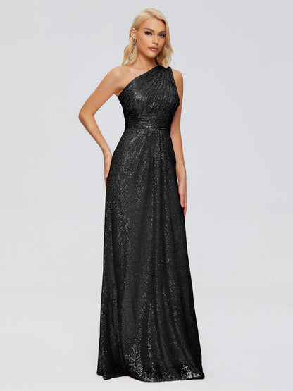 Bailey One Shoulder Sequins Bridesmaid Dress