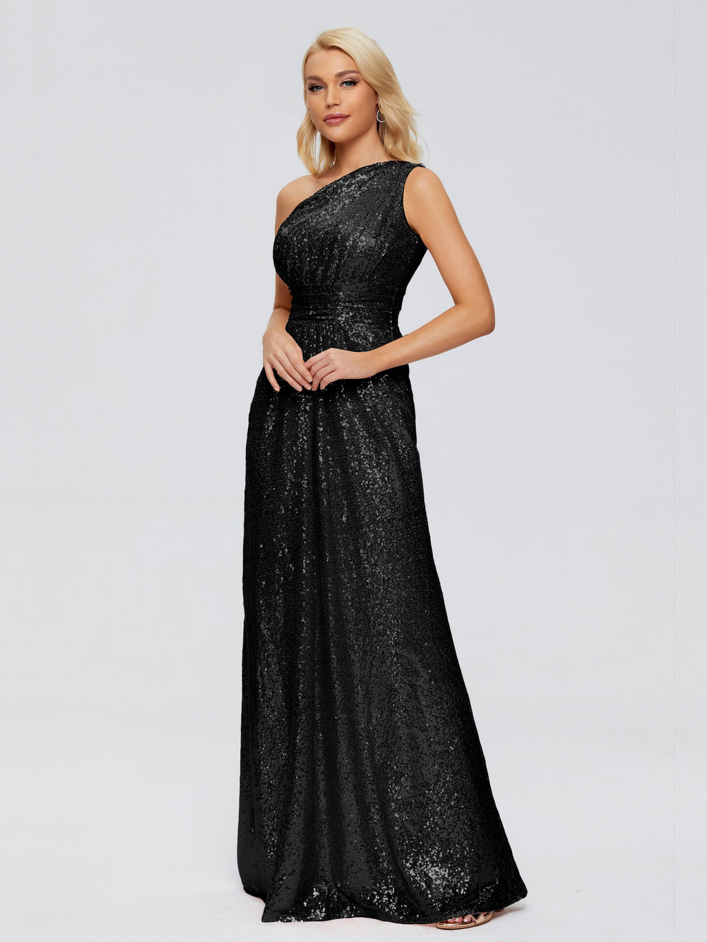 Bailey One Shoulder Sequins Bridesmaid Dress