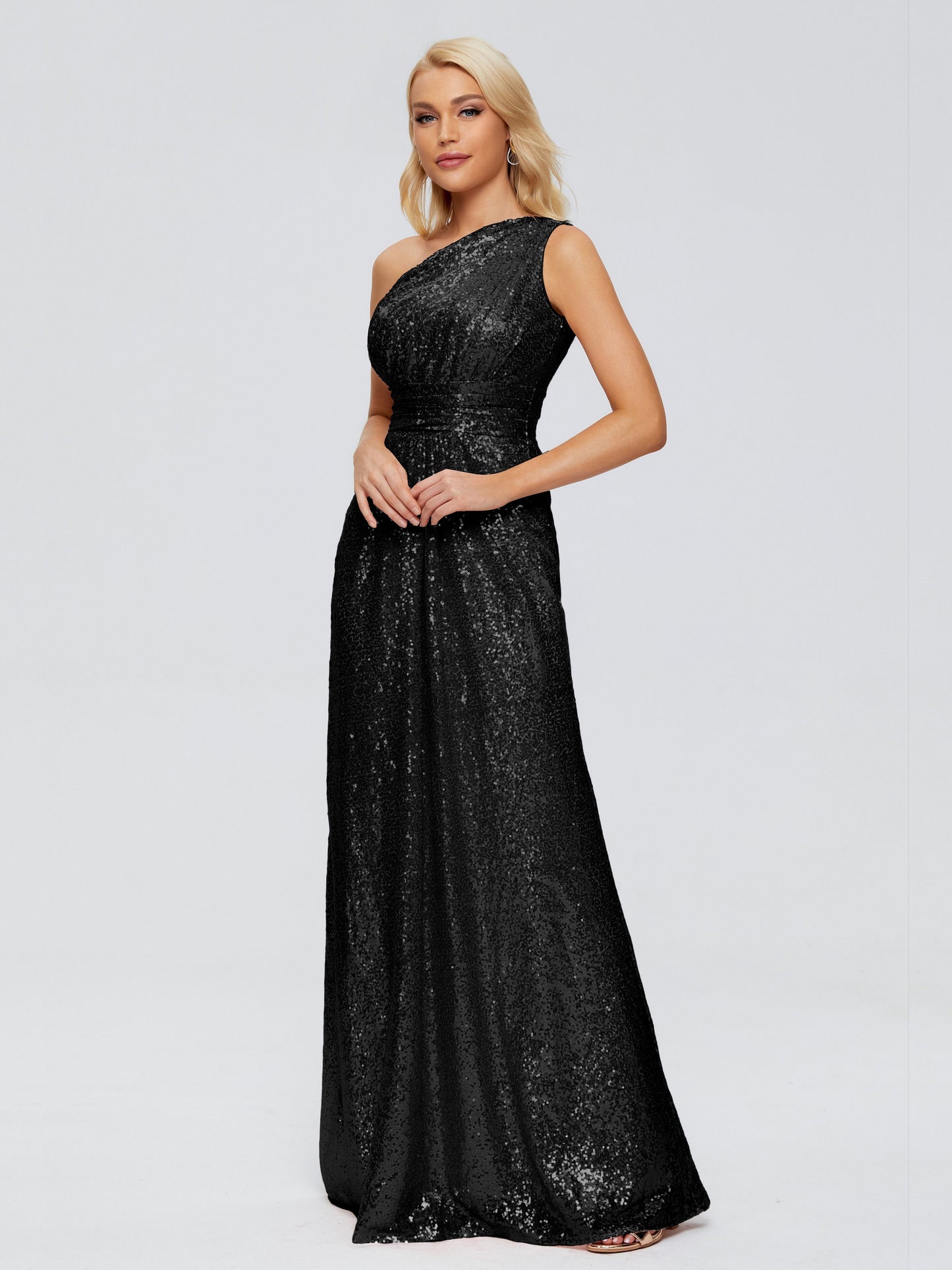 Bailey One Shoulder Sequins Bridesmaid Dress