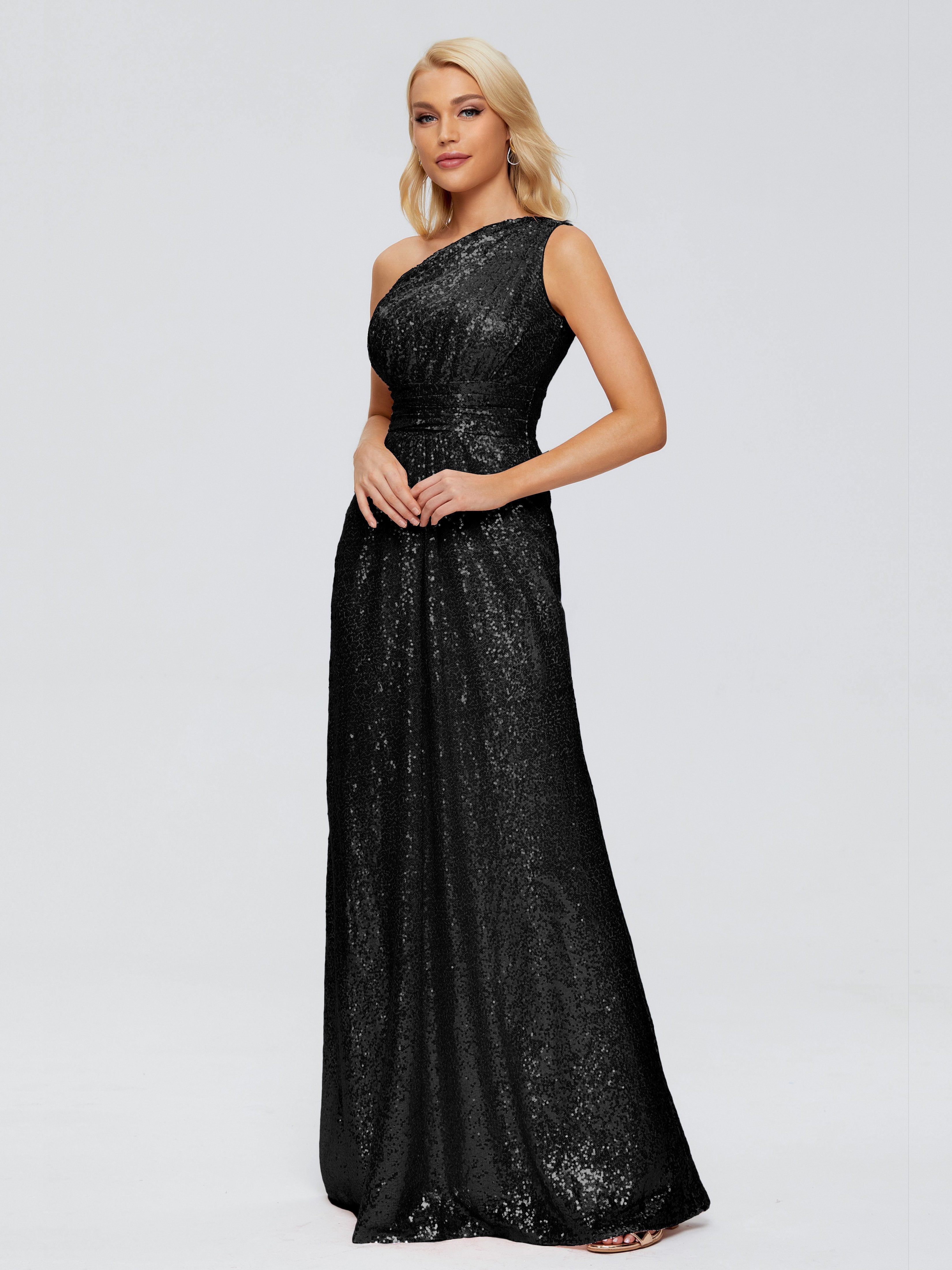 Bailey One Shoulder Sequins Bridesmaid Dress