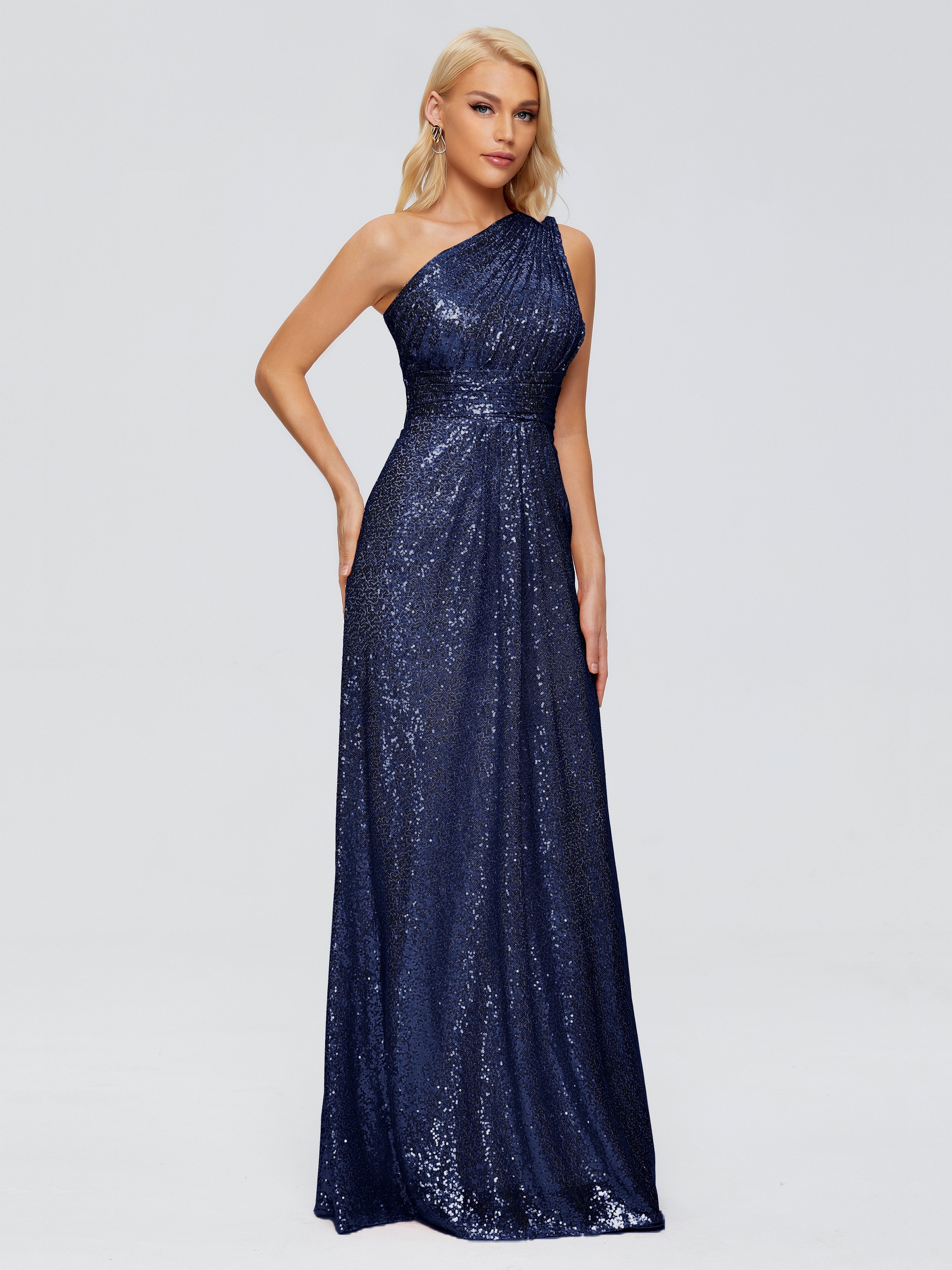Bailey One Shoulder Sequins Bridesmaid Dress