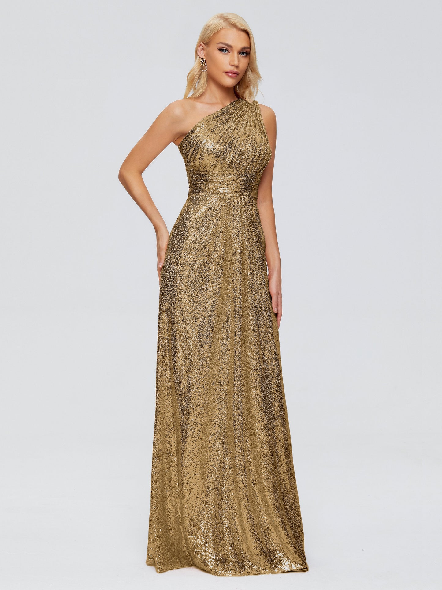 Bailey One Shoulder Sequins Bridesmaid Dress