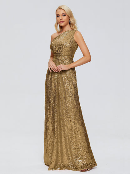 Bailey One Shoulder Sequins Bridesmaid Dress