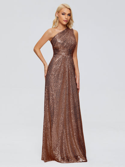 Bailey One Shoulder Sequins Bridesmaid Dress