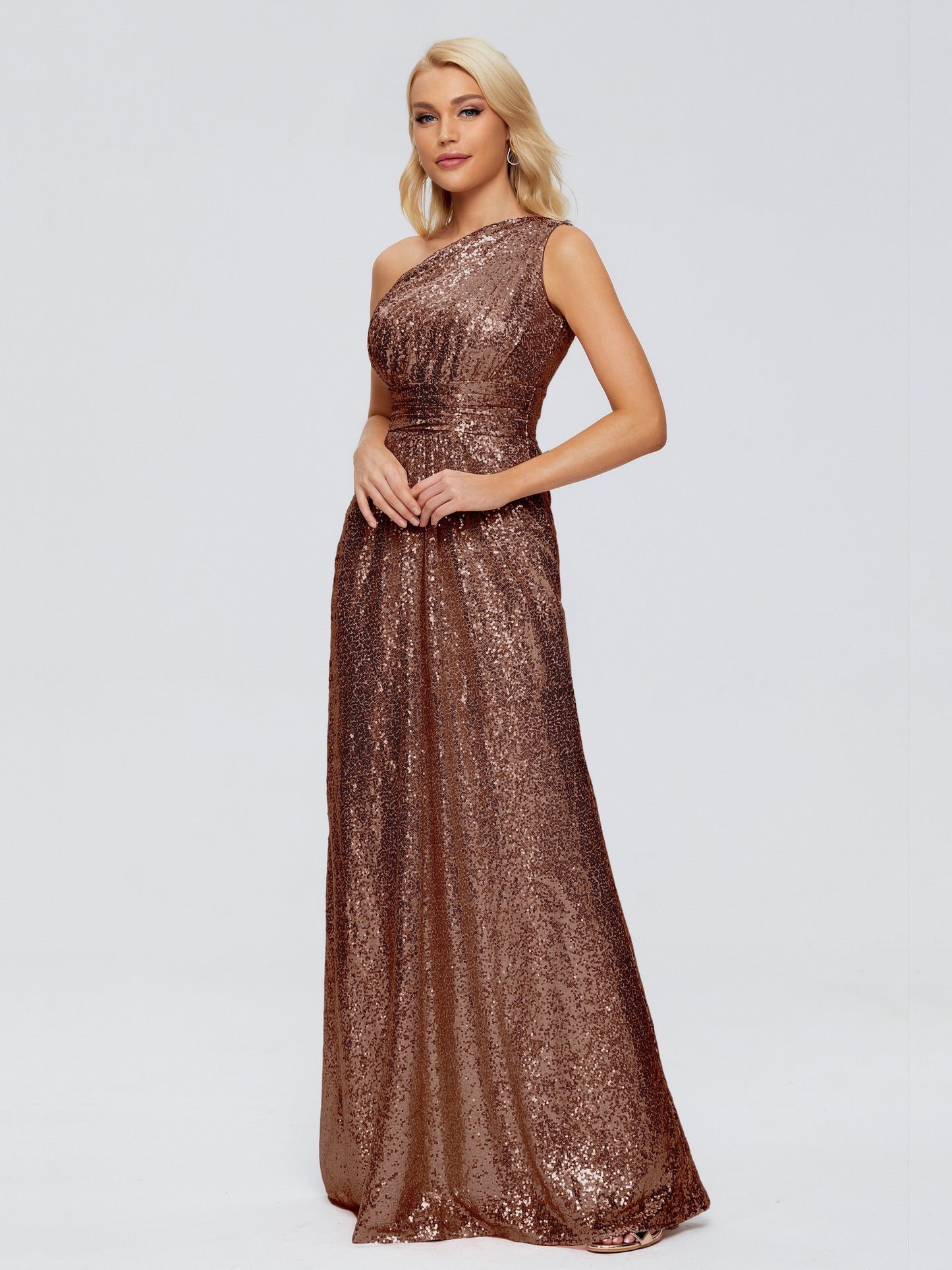 Bailey One Shoulder Sequins Bridesmaid Dress