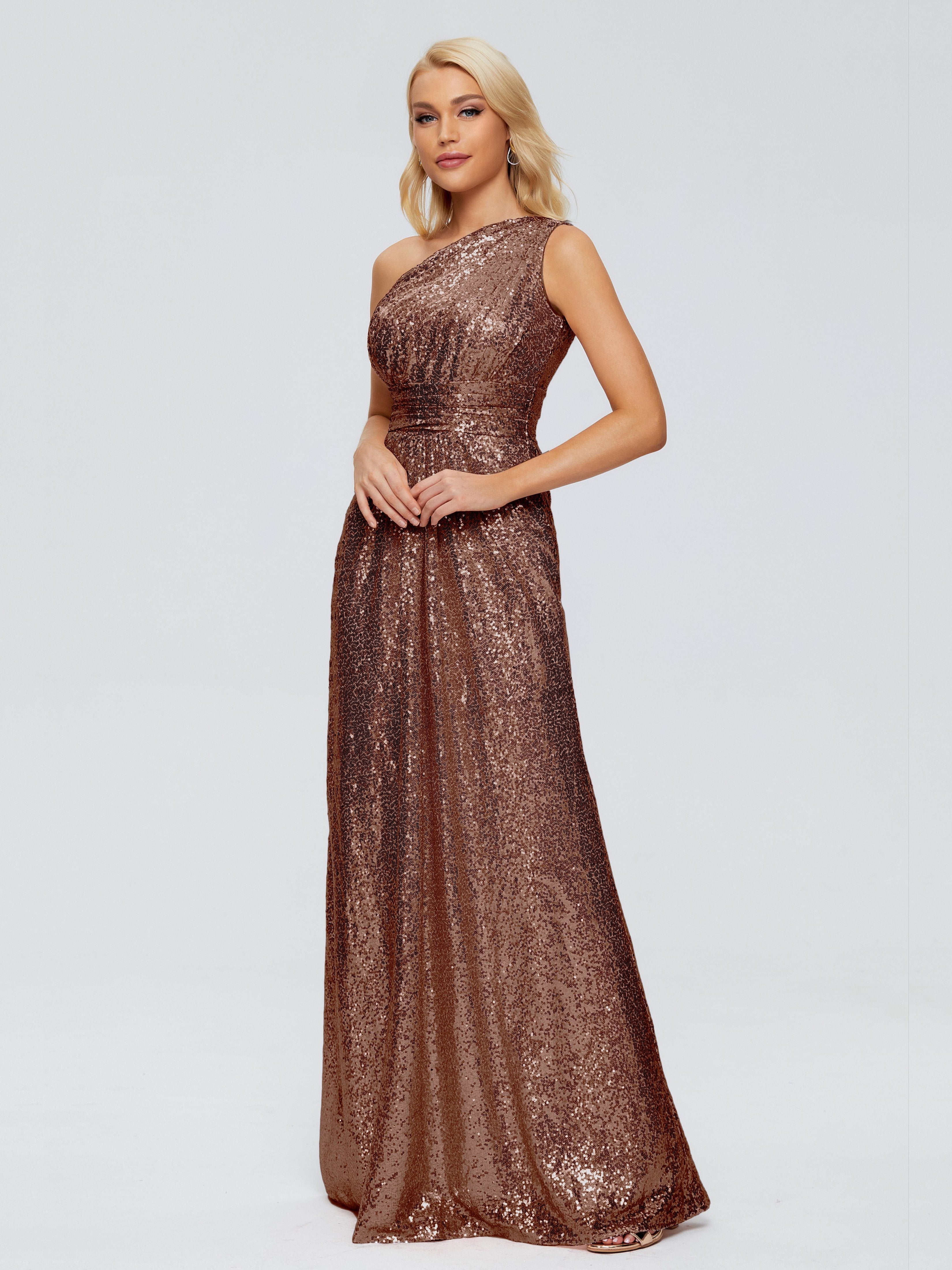 Bailey One Shoulder Sequins Bridesmaid Dress