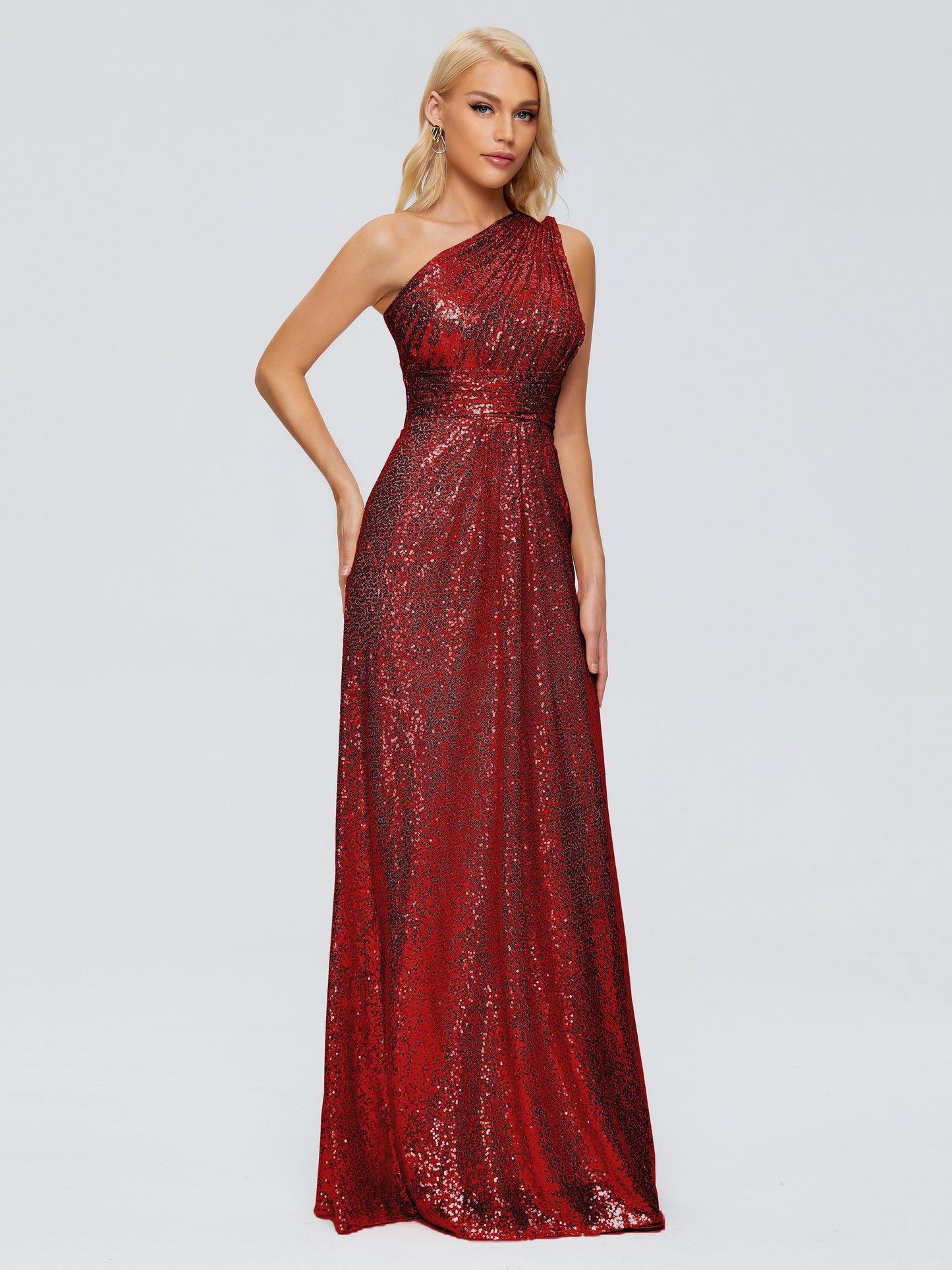 Bailey One Shoulder Sequins Bridesmaid Dress