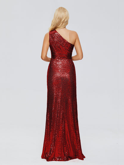 Bailey One Shoulder Sequins Bridesmaid Dress