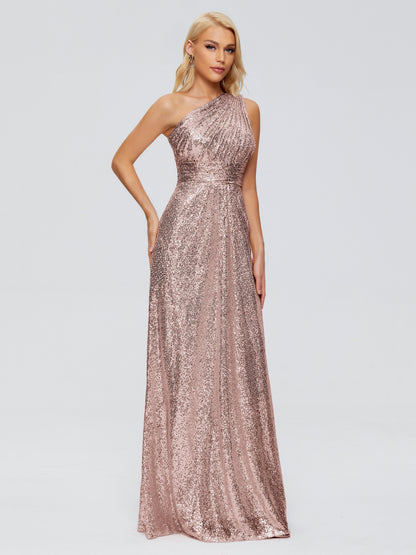 Bailey One Shoulder Sequins Bridesmaid Dress