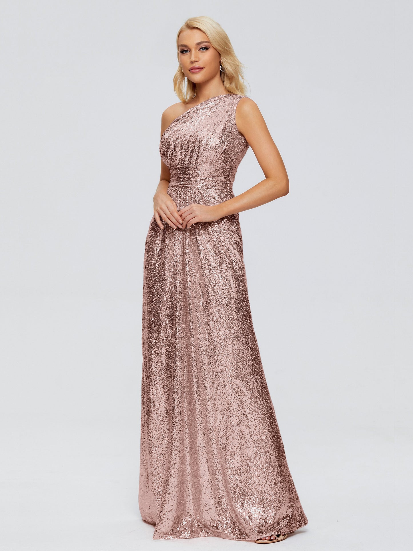 Bailey One Shoulder Sequins Bridesmaid Dress