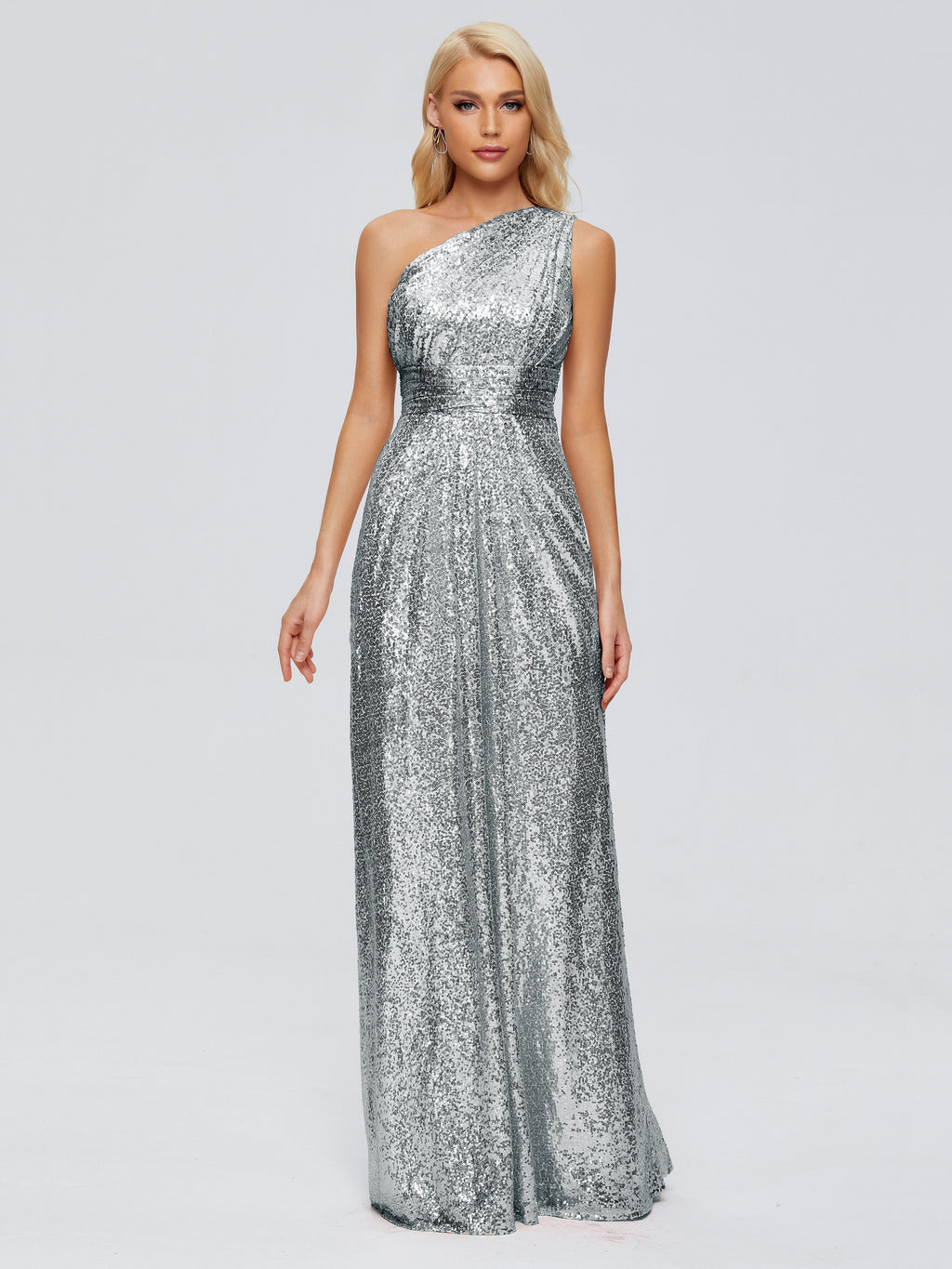 Bailey One Shoulder Sequins Bridesmaid Dress