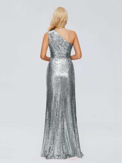 Bailey One Shoulder Sequins Bridesmaid Dress