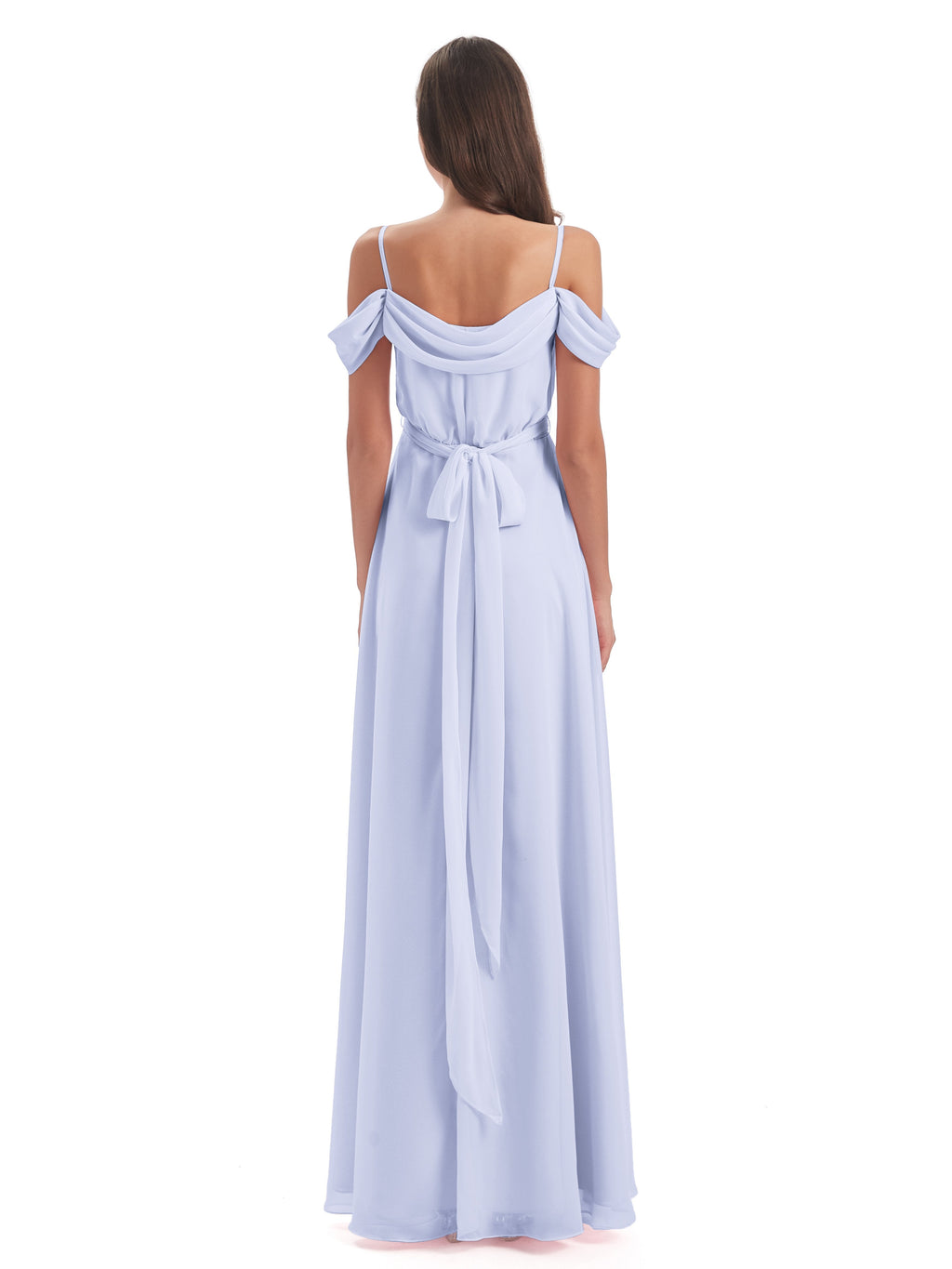 Brenna Off The Shoulder Chiffon Long Bridesmaid Dresses