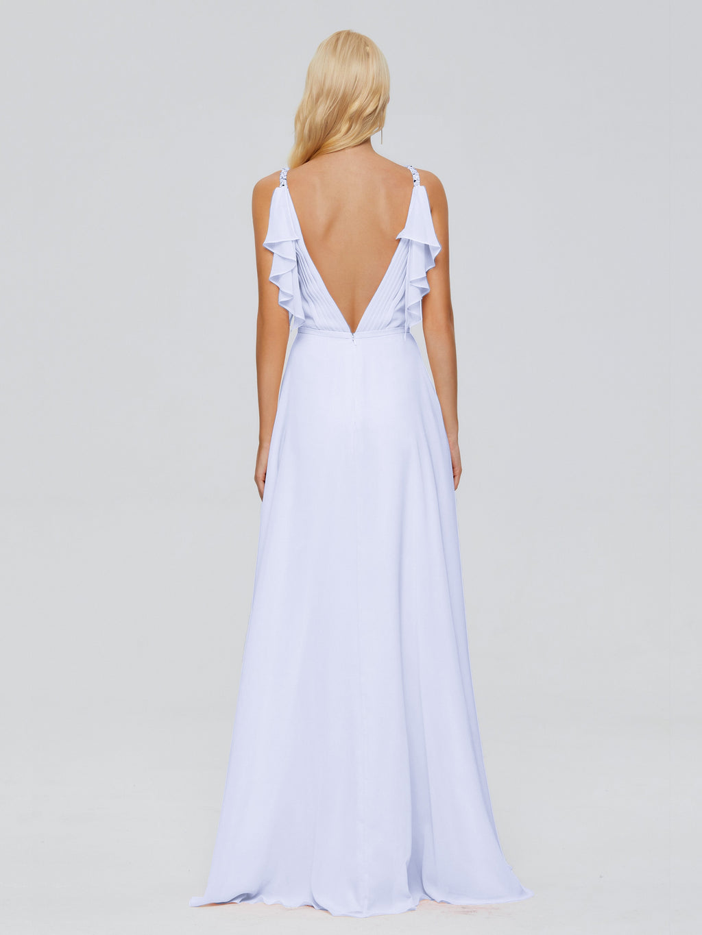 Brianna Straps V-back Chiffon Bridesmaid Dresses
