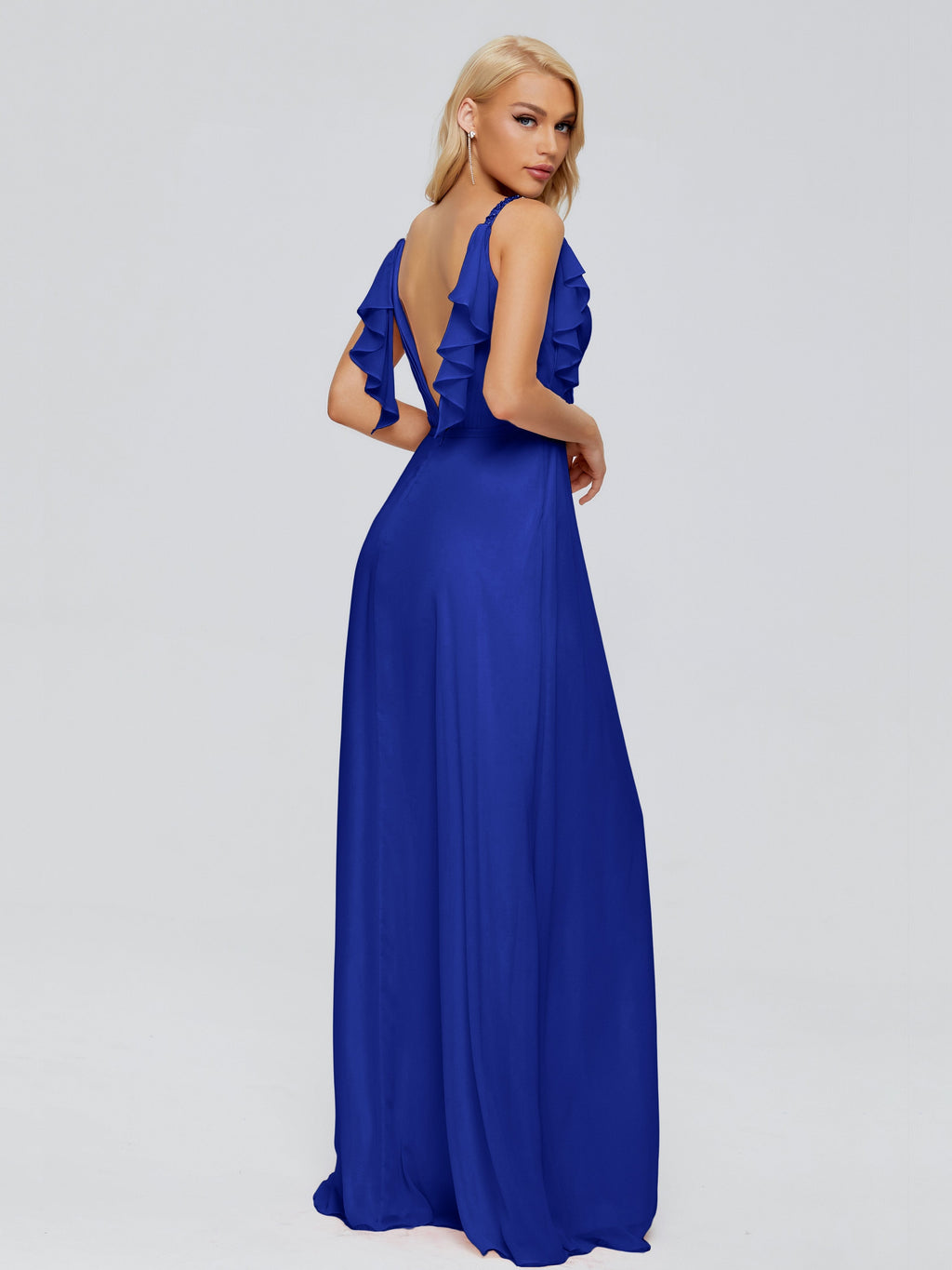 Brianna Straps V-back Chiffon Bridesmaid Dresses