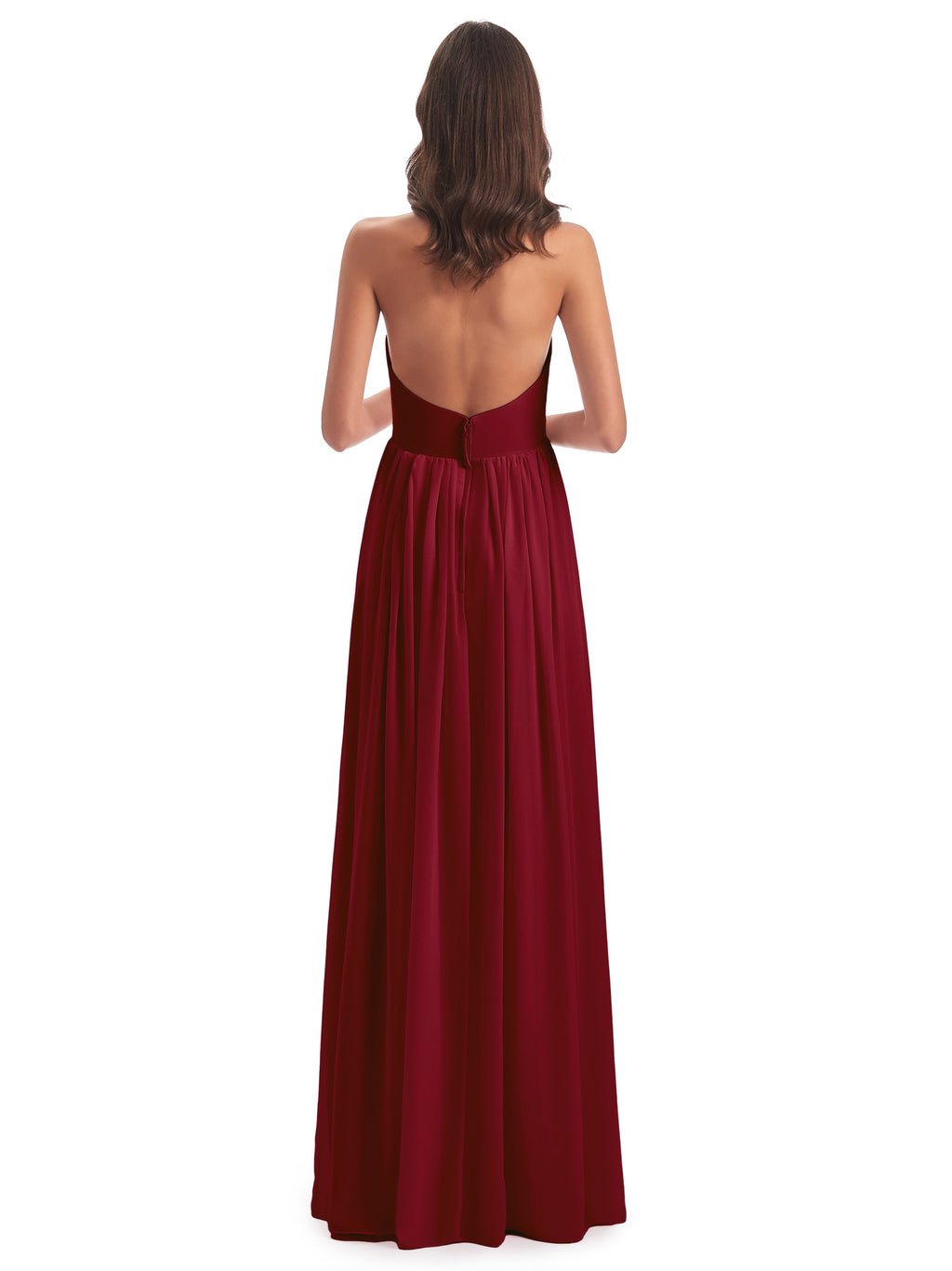 Camila A-line Halter Pleating Long Bridesmaid Dresses