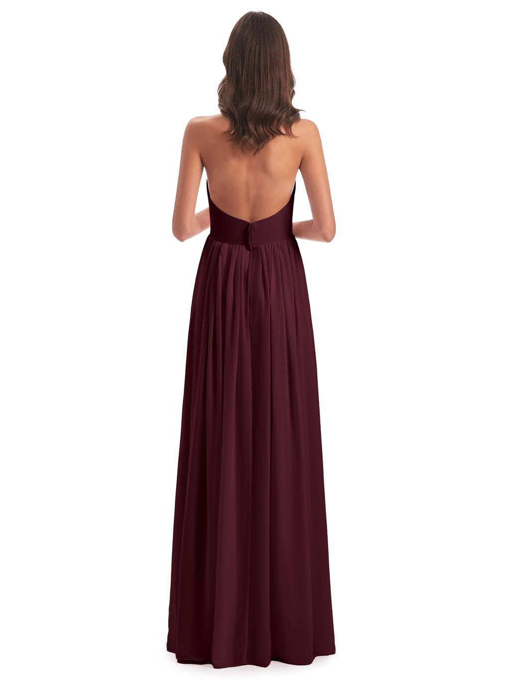 Camila A-line Halter Pleating Long Bridesmaid Dresses