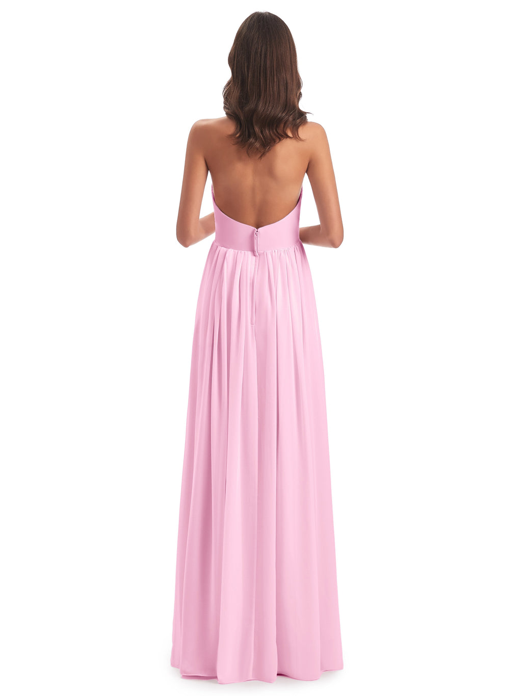 Camila A-line Halter Pleating Long Bridesmaid Dresses