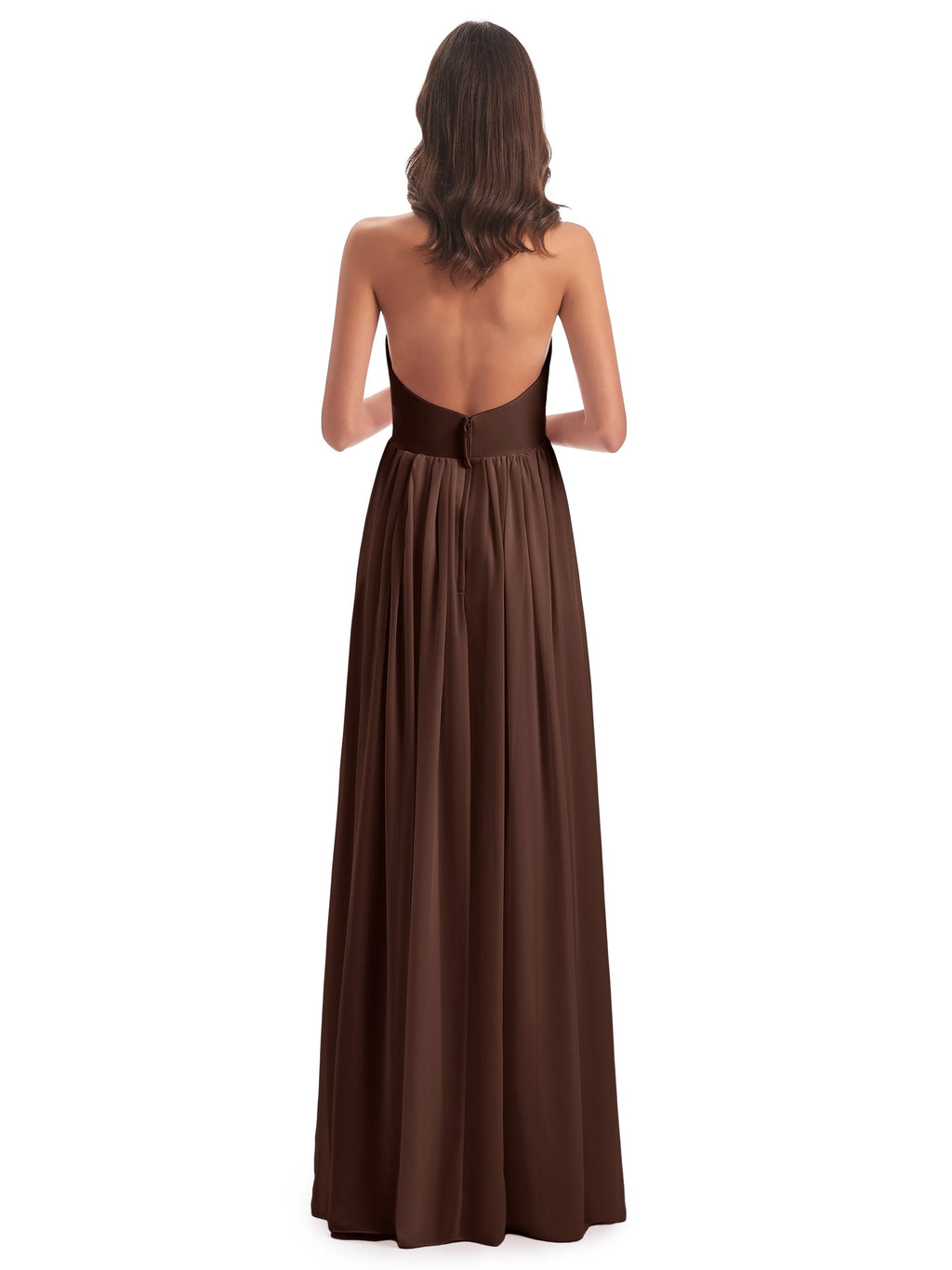 Camila A-line Halter Pleating Long Bridesmaid Dresses