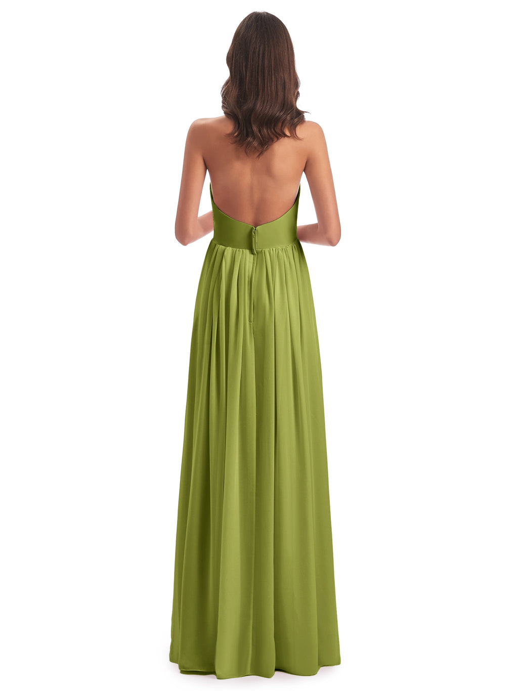 Camila A-line Halter Pleating Long Bridesmaid Dresses