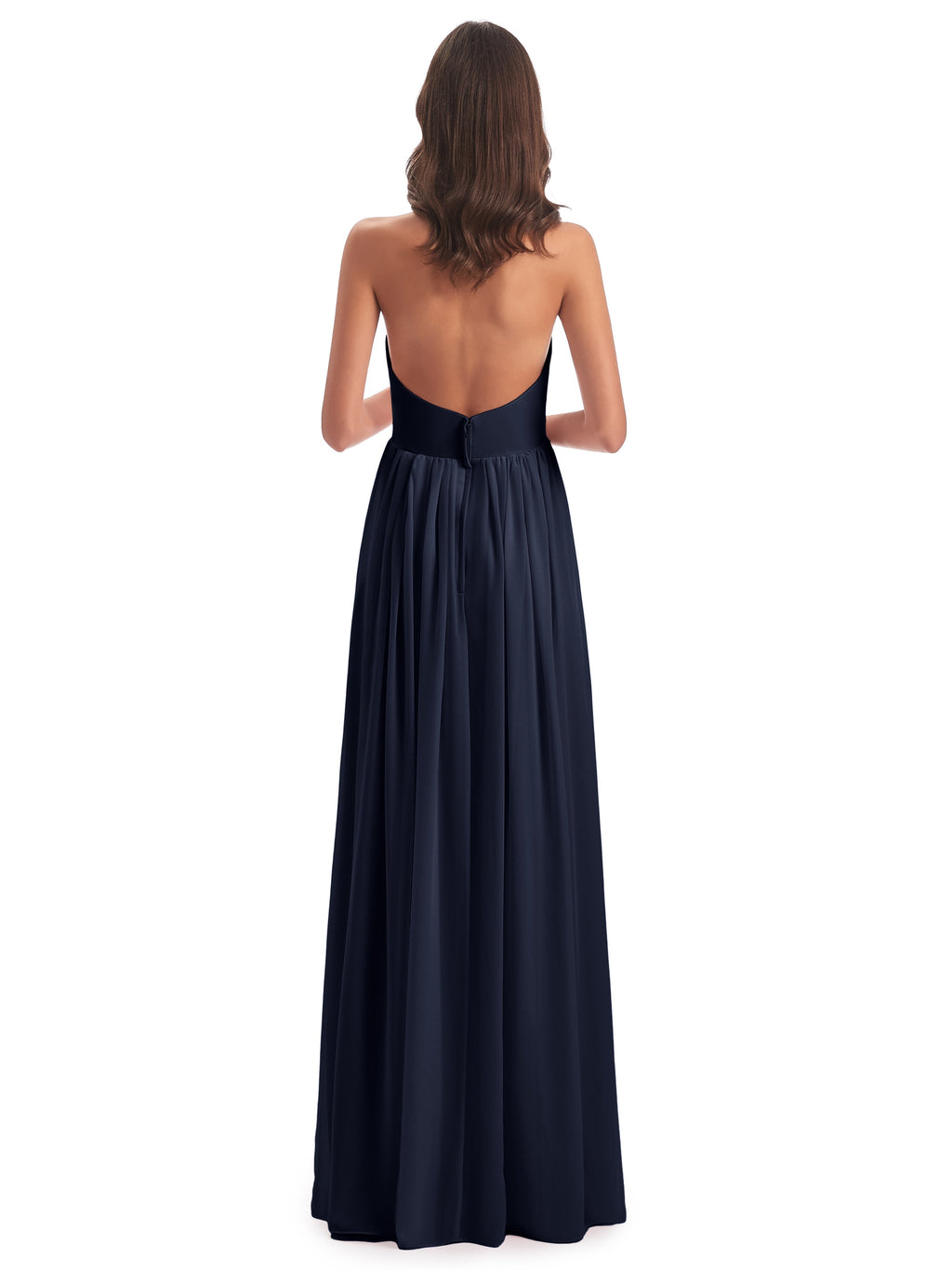 Camila A-line Halter Pleating Long Bridesmaid Dresses