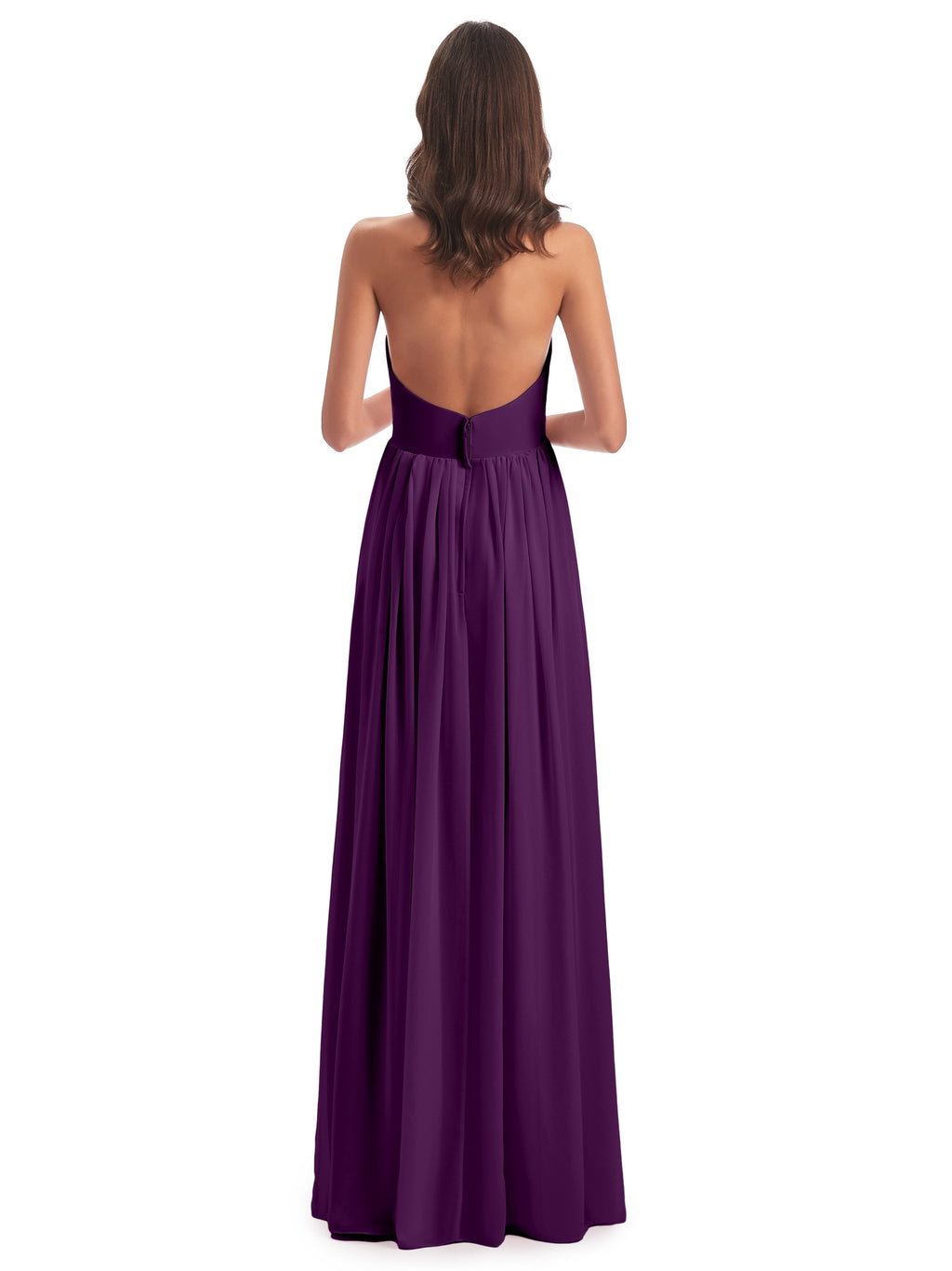 Camila A-line Halter Pleating Long Bridesmaid Dresses