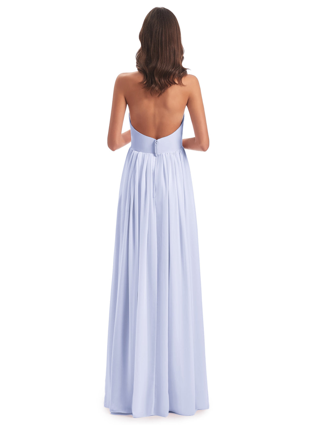 Camila A-line Halter Pleating Long Bridesmaid Dresses