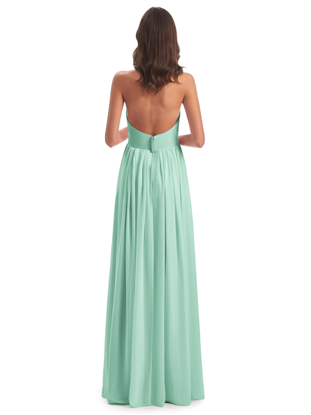 Camila A-line Halter Pleating Long Bridesmaid Dresses