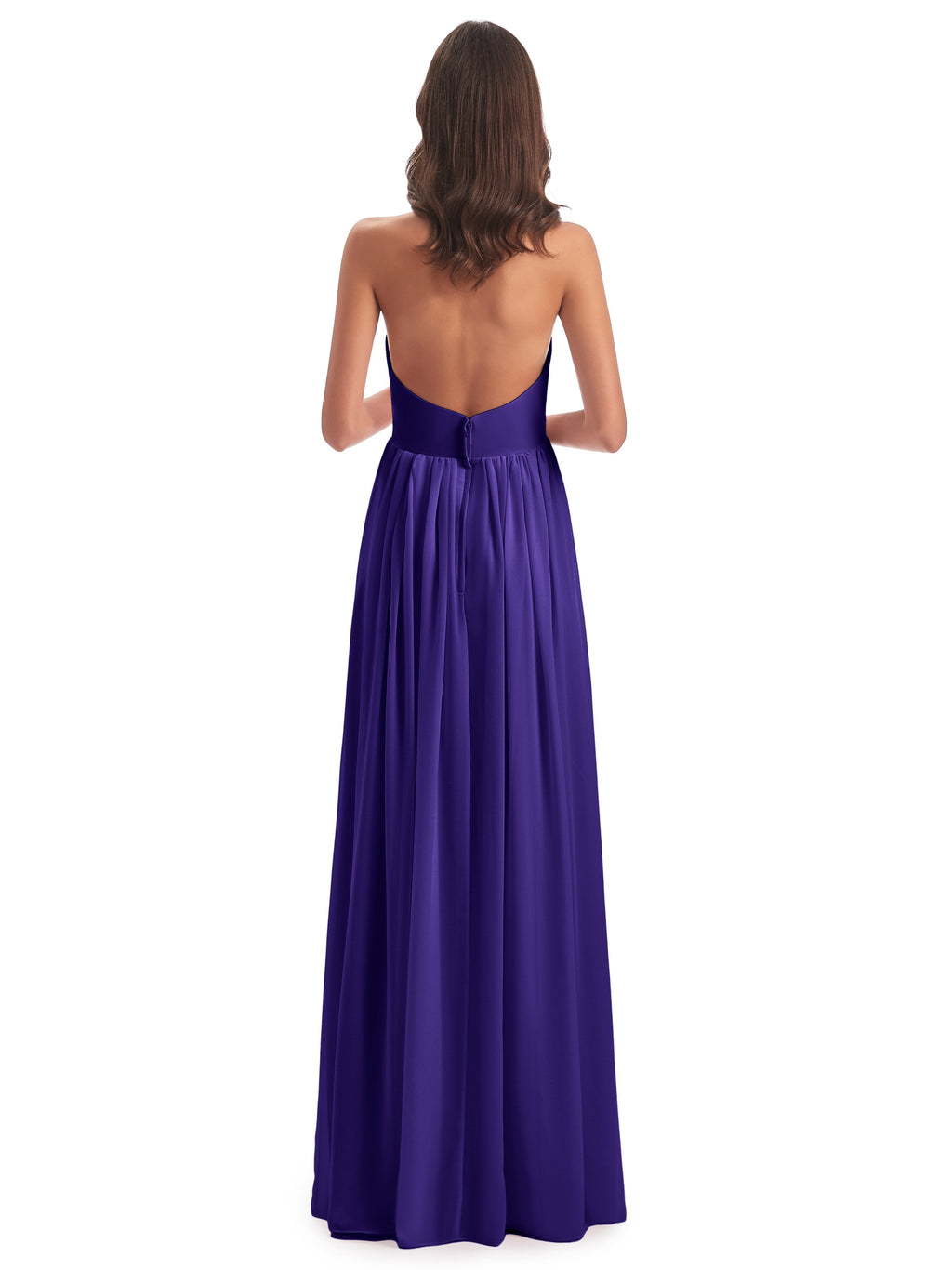 Camila A-line Halter Pleating Long Bridesmaid Dresses