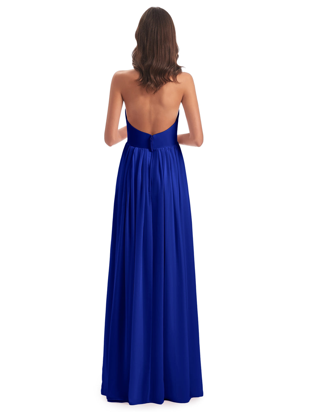 Camila A-line Halter Pleating Long Bridesmaid Dresses