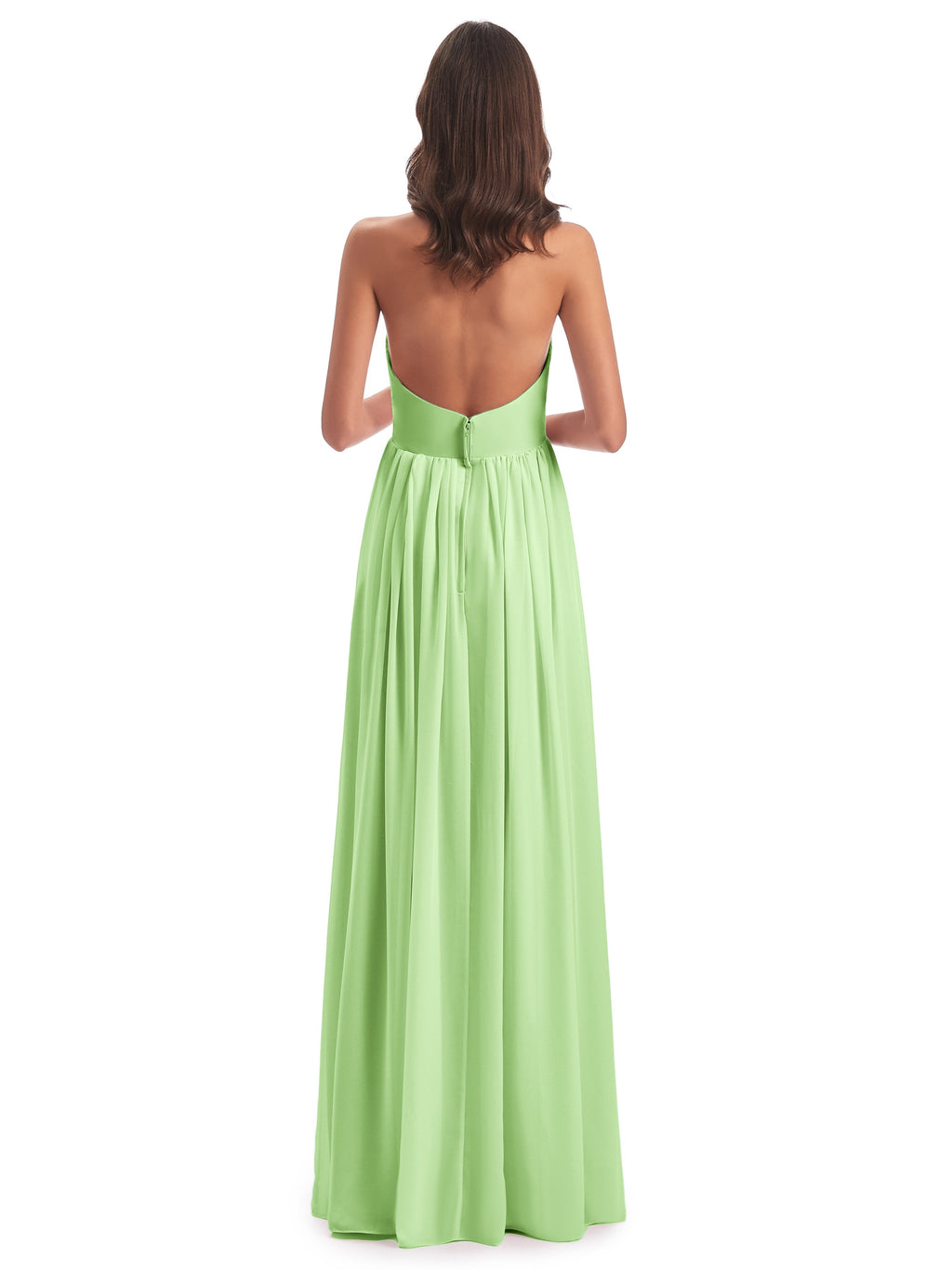 Camila A-line Halter Pleating Long Bridesmaid Dresses