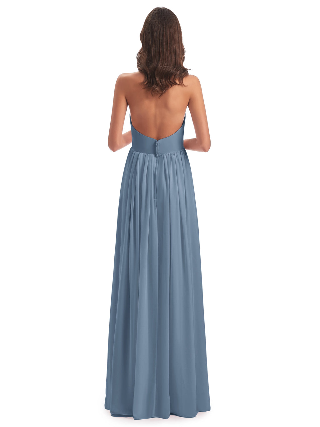 Camila A-line Halter Pleating Long Bridesmaid Dresses
